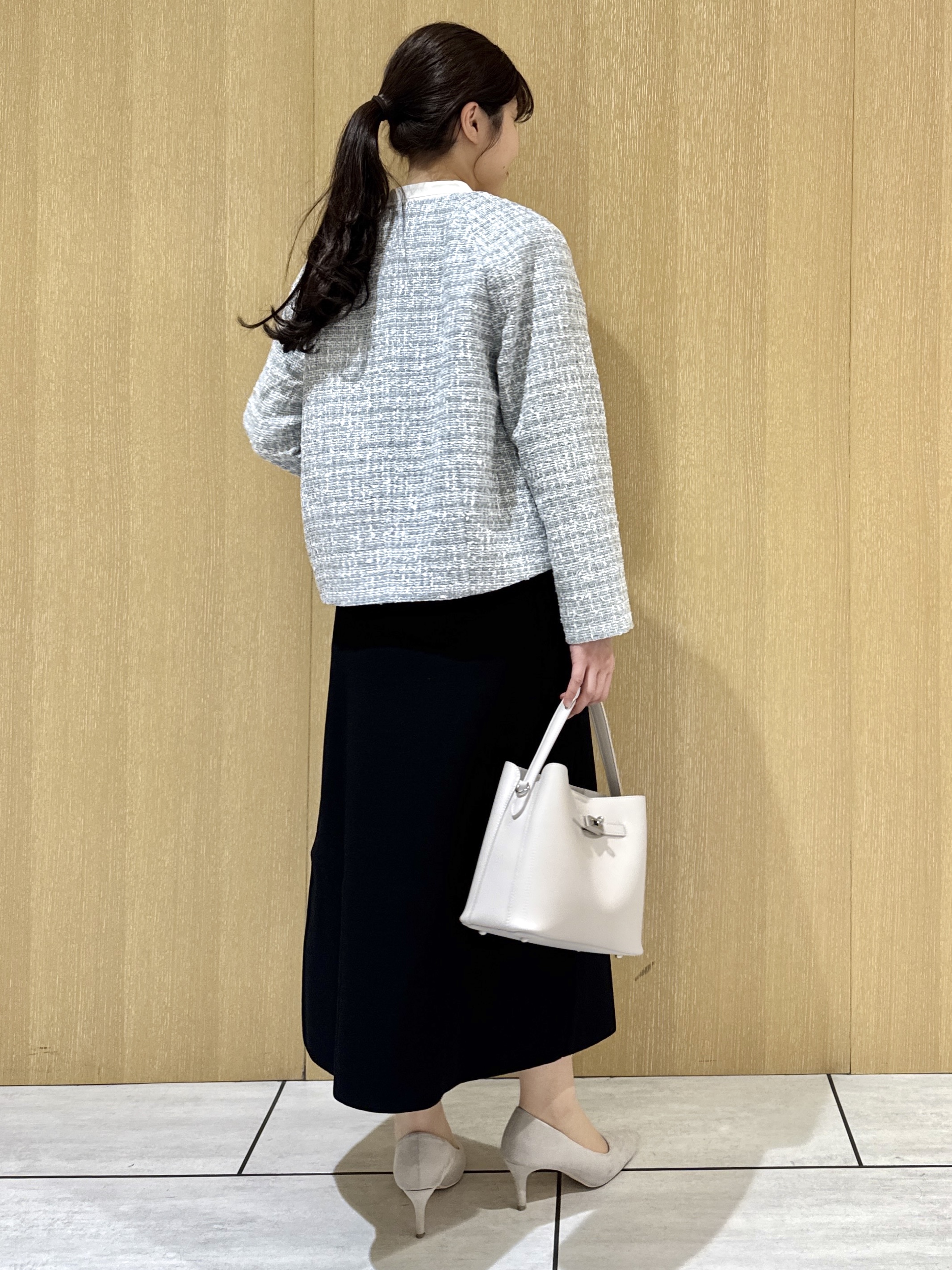 nanaさんの「UNTITLED｜【きれいめカジュアル】ツイードジップジャケット」を使ったコーディネート