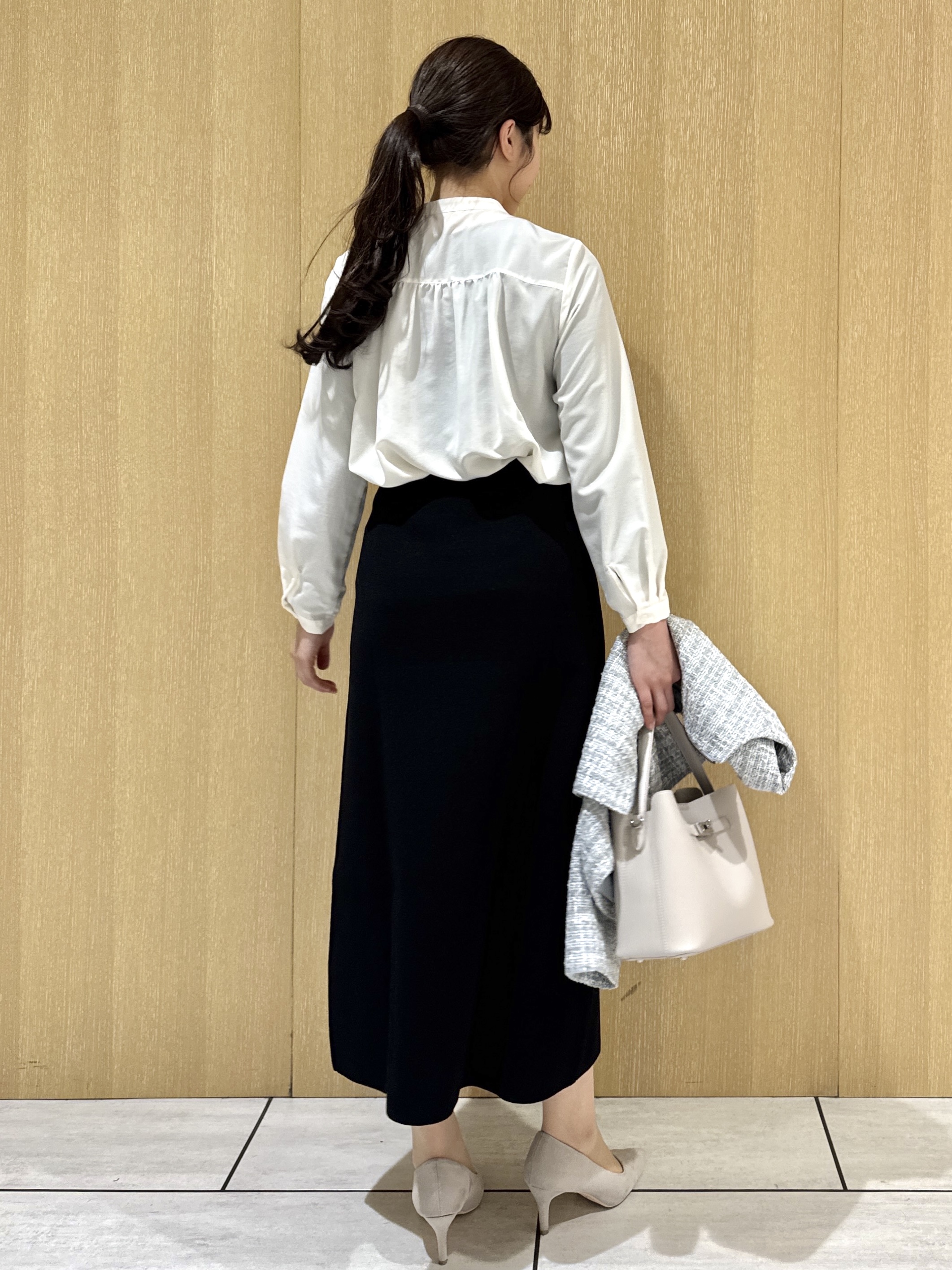 nanaさんの「UNTITLED｜【きれいめカジュアル】ツイードジップジャケット」を使ったコーディネート