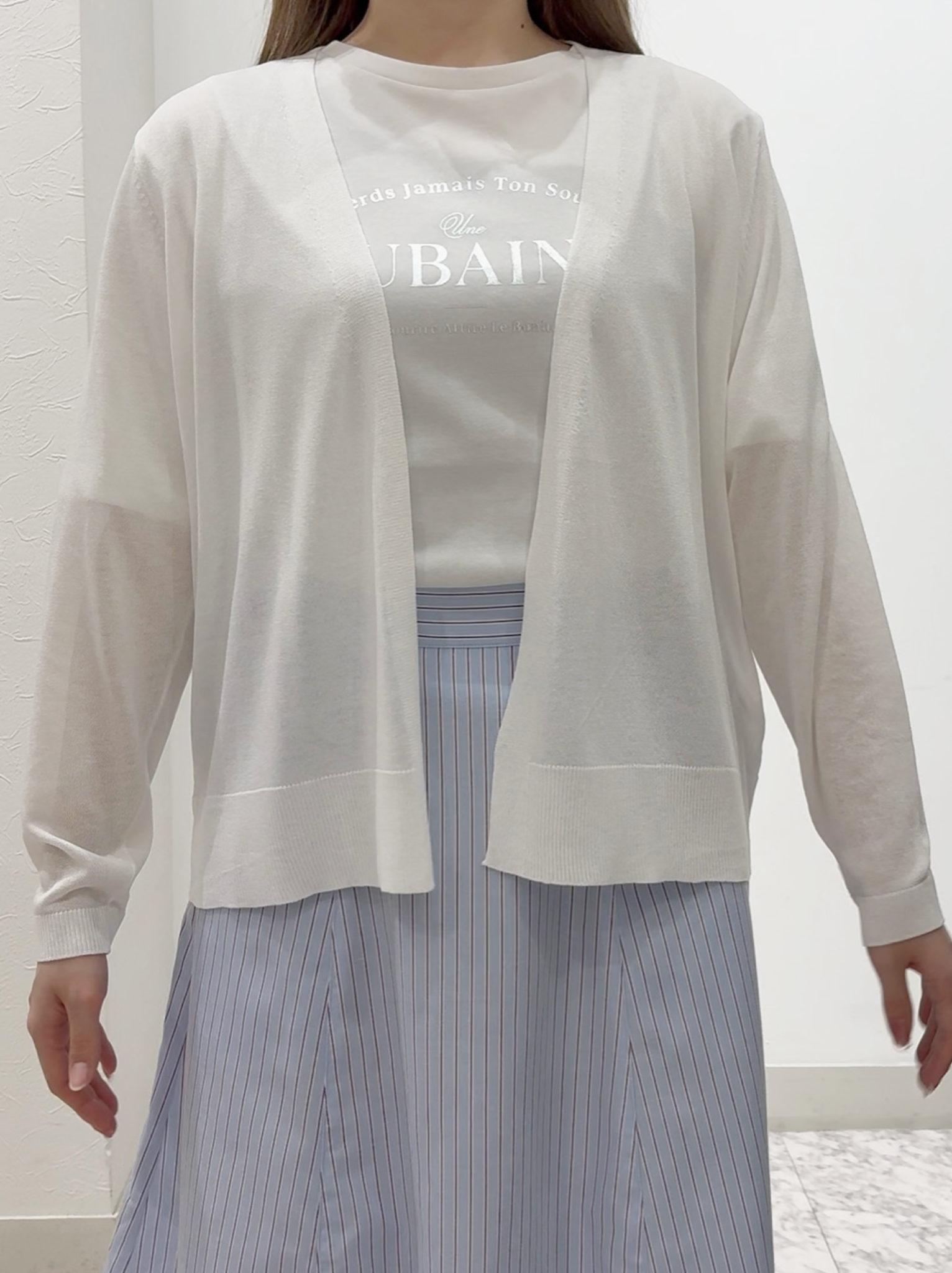 しかっちさんの「grove｜【UVカット/接触冷感】プリントアソート5分袖Tシャツ」を使ったコーディネート