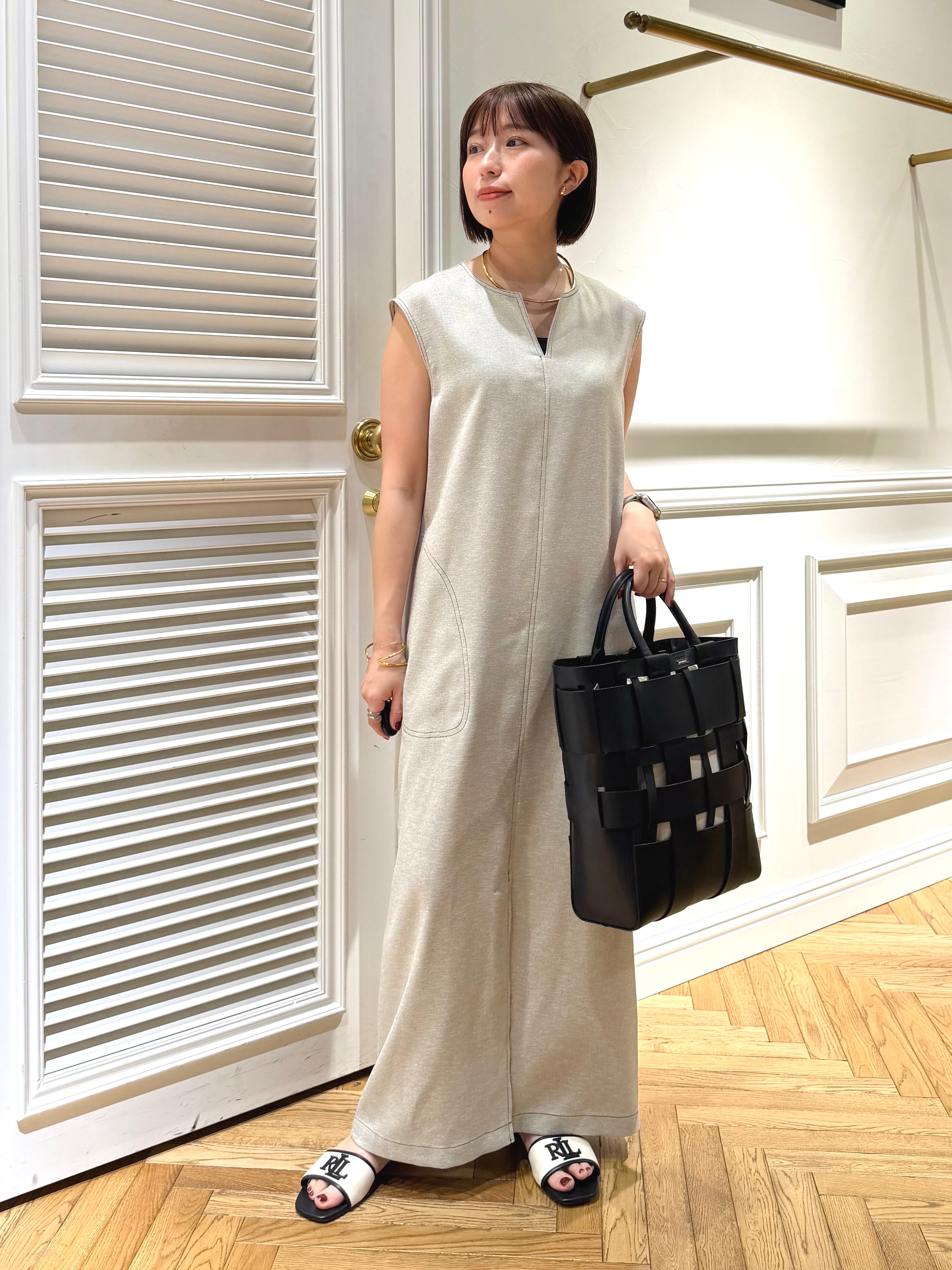つじ まこさんの「DRESSTERIOR｜【セットアップ可/UVカット/接触冷感/吸水速乾】ウォッシャブル リネンライクドルマンジャケット」を使ったコーディネート