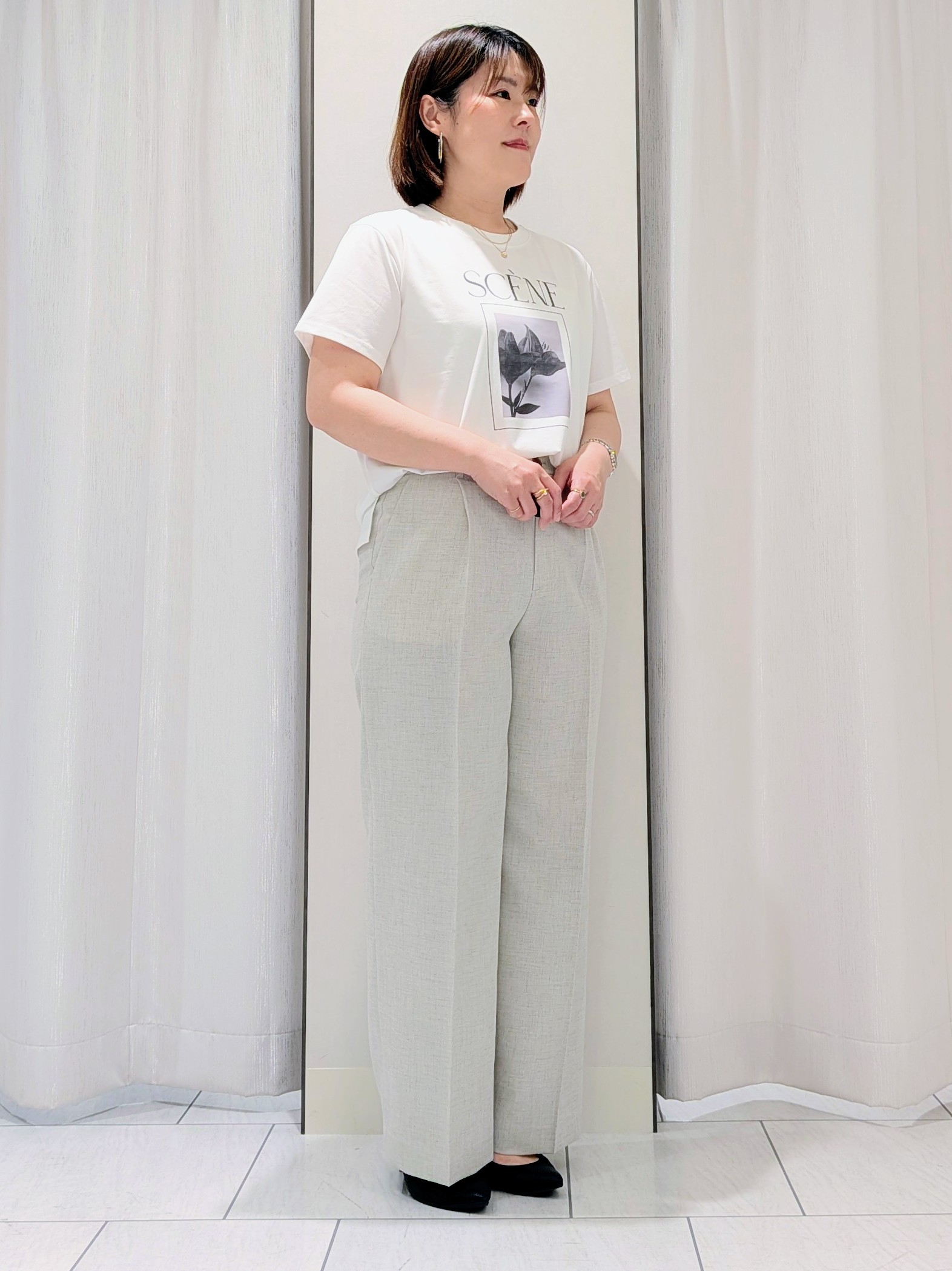 Onumaさんの「UNTITLED｜【さらりと快適/セットアップ可/UV/接触冷感】スラブカラーレスジャケット」を使ったコーディネート