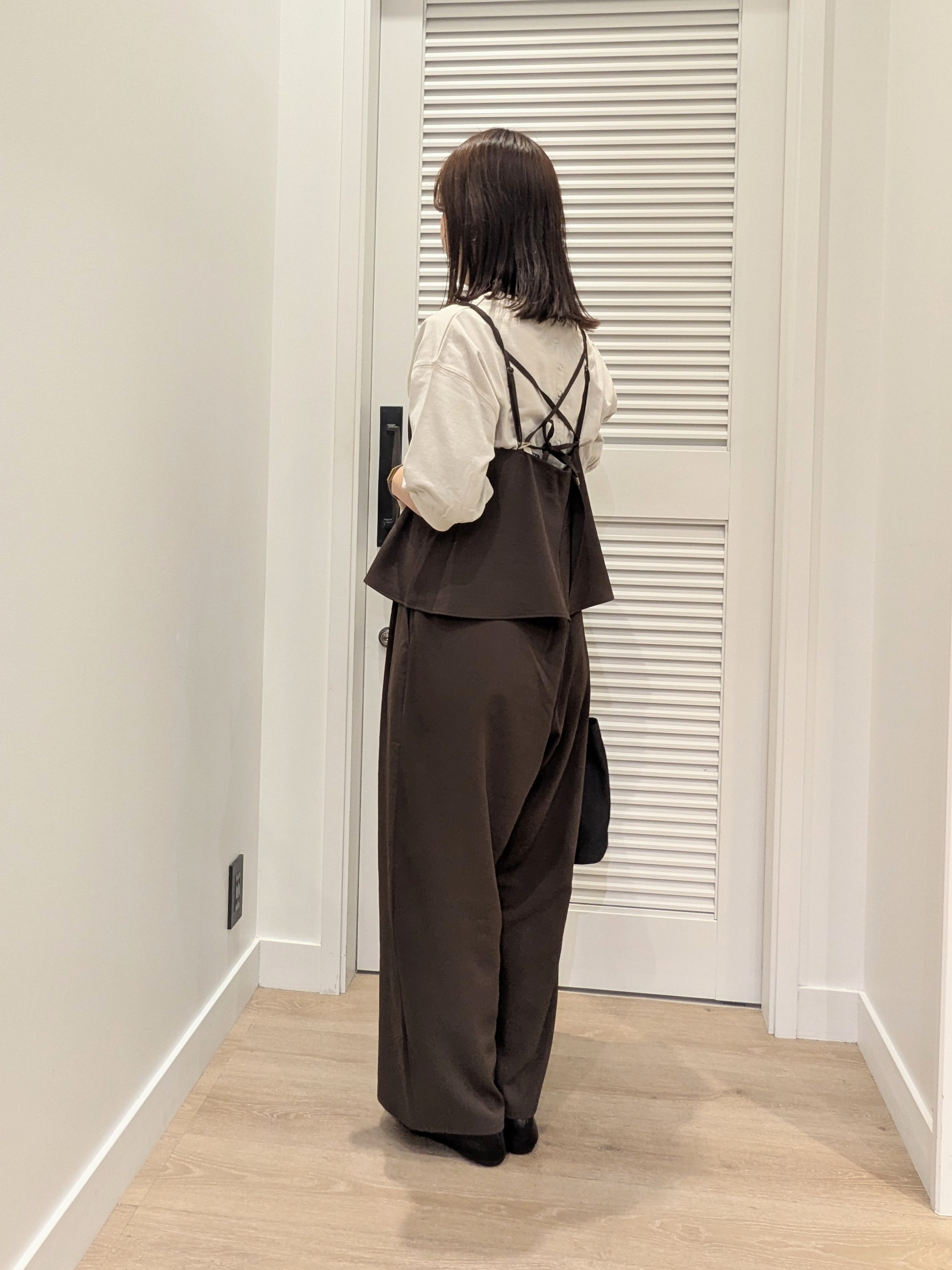 enさんの「Dessin｜【吸汗速乾/洗える】リラクシーキャミサロペット」を使ったコーディネート