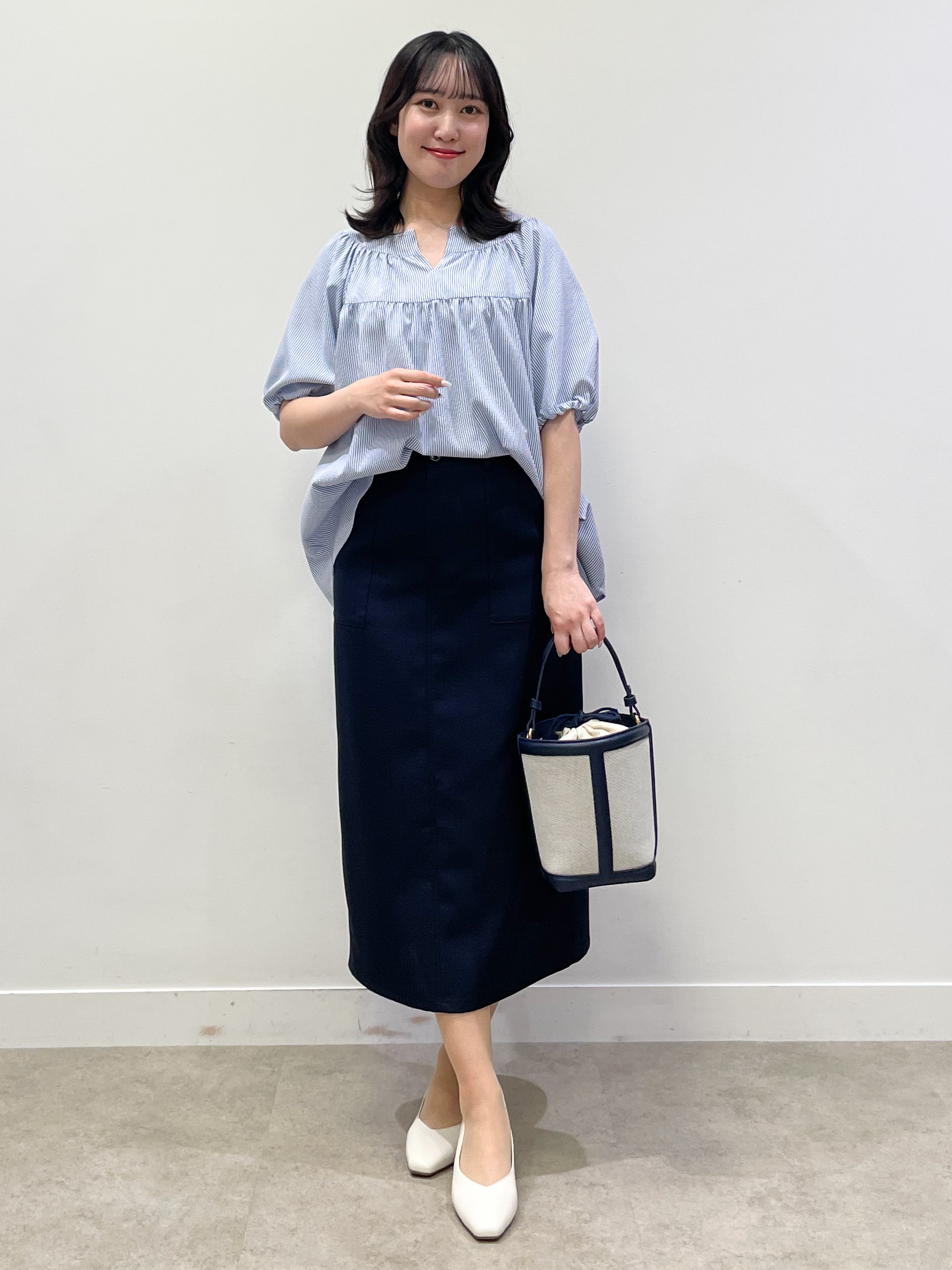 yukariさんの「Reflect｜ギャザーデザインブラウス」を使ったコーディネート
