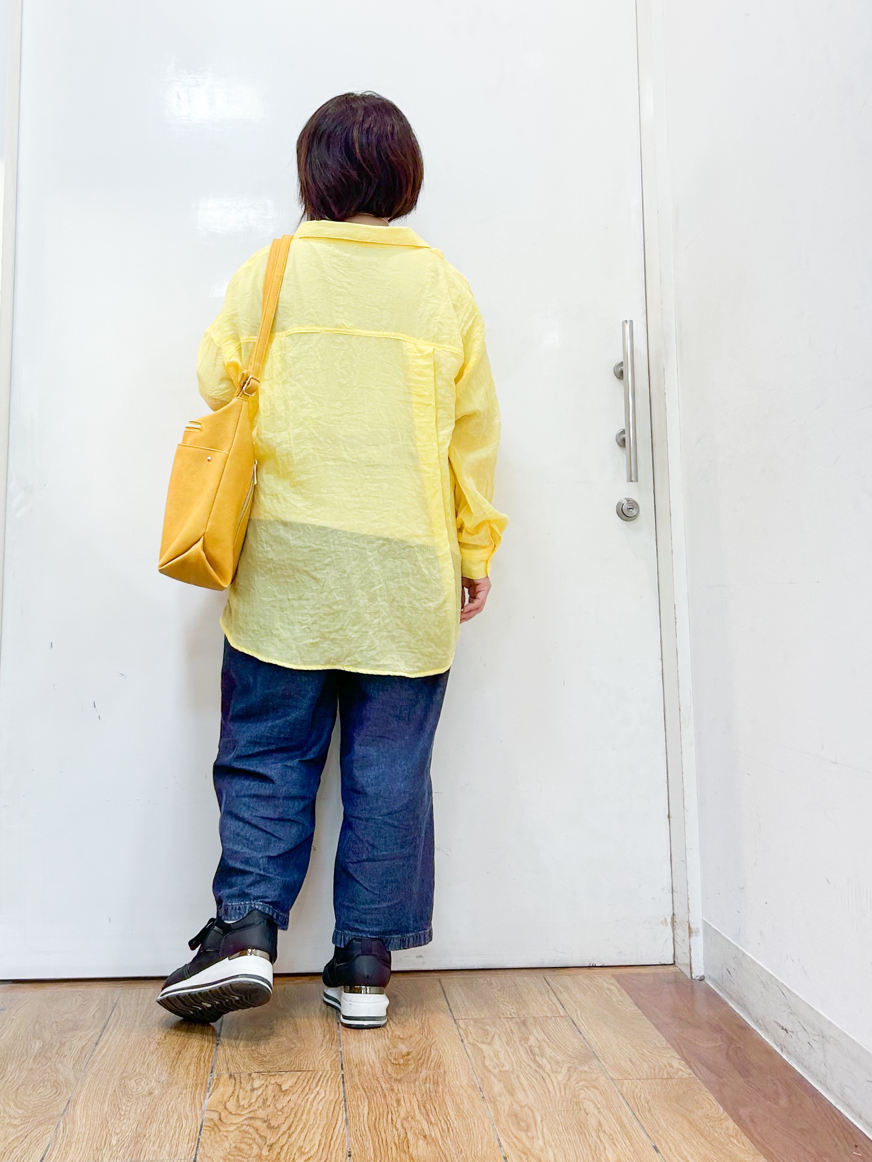 haruさんの「SHOO･LA･RUE｜【体型カバー】ふんわり質感 やわらかこなれシアーシャツ」を使ったコーディネート
