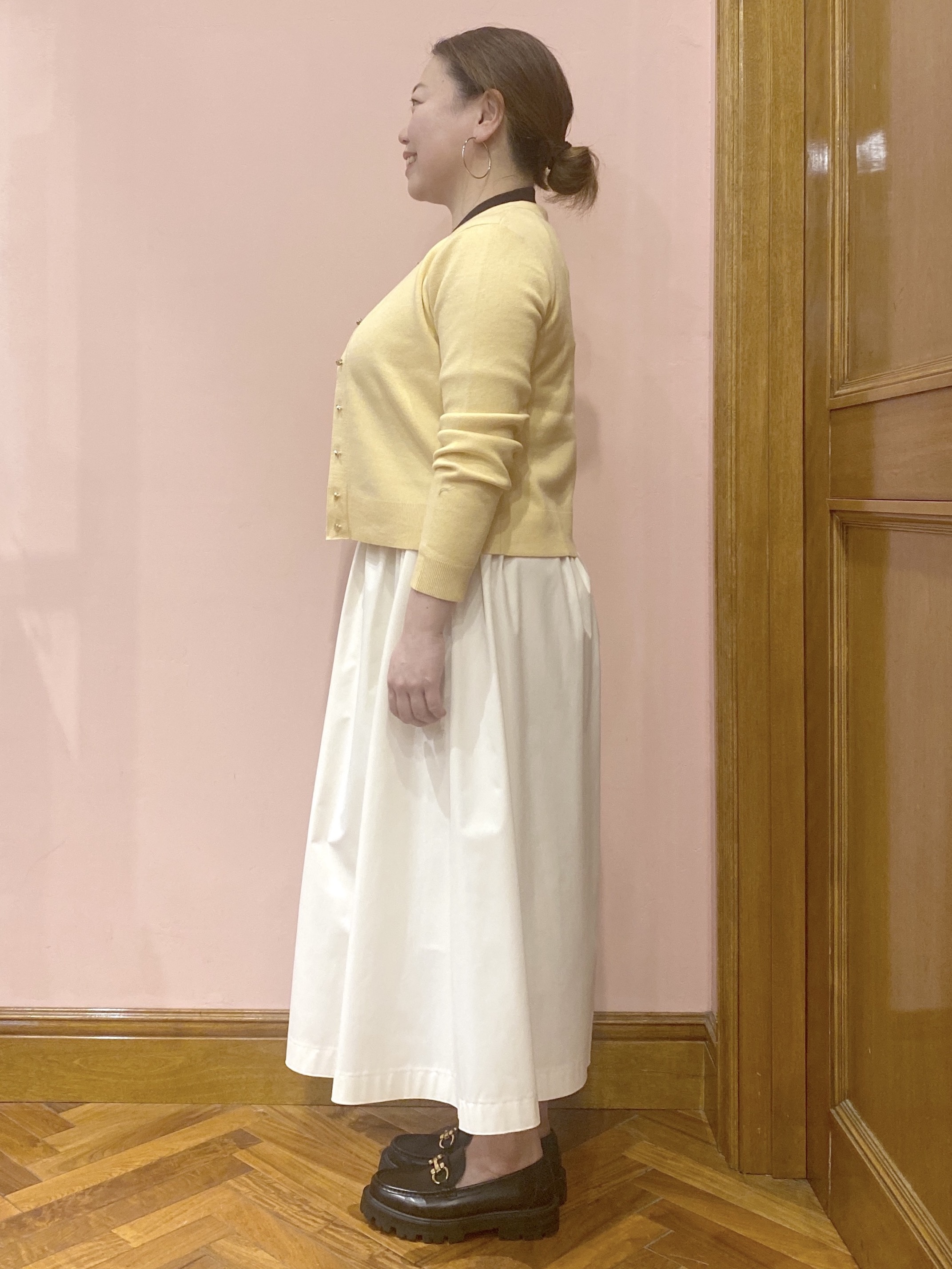 Ayano.Kさんの「DRESSTERIOR｜ウォッシャブルコットンカシミヤカーディガン」を使ったコーディネート
