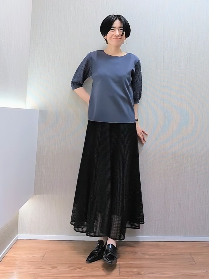 ミズタさんの「UNTITLED｜【洗える】エレガンススリーブニット」を使ったコーディネート