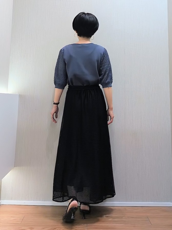 ミズタさんの「UNTITLED｜【洗える】エレガンススリーブニット」を使ったコーディネート