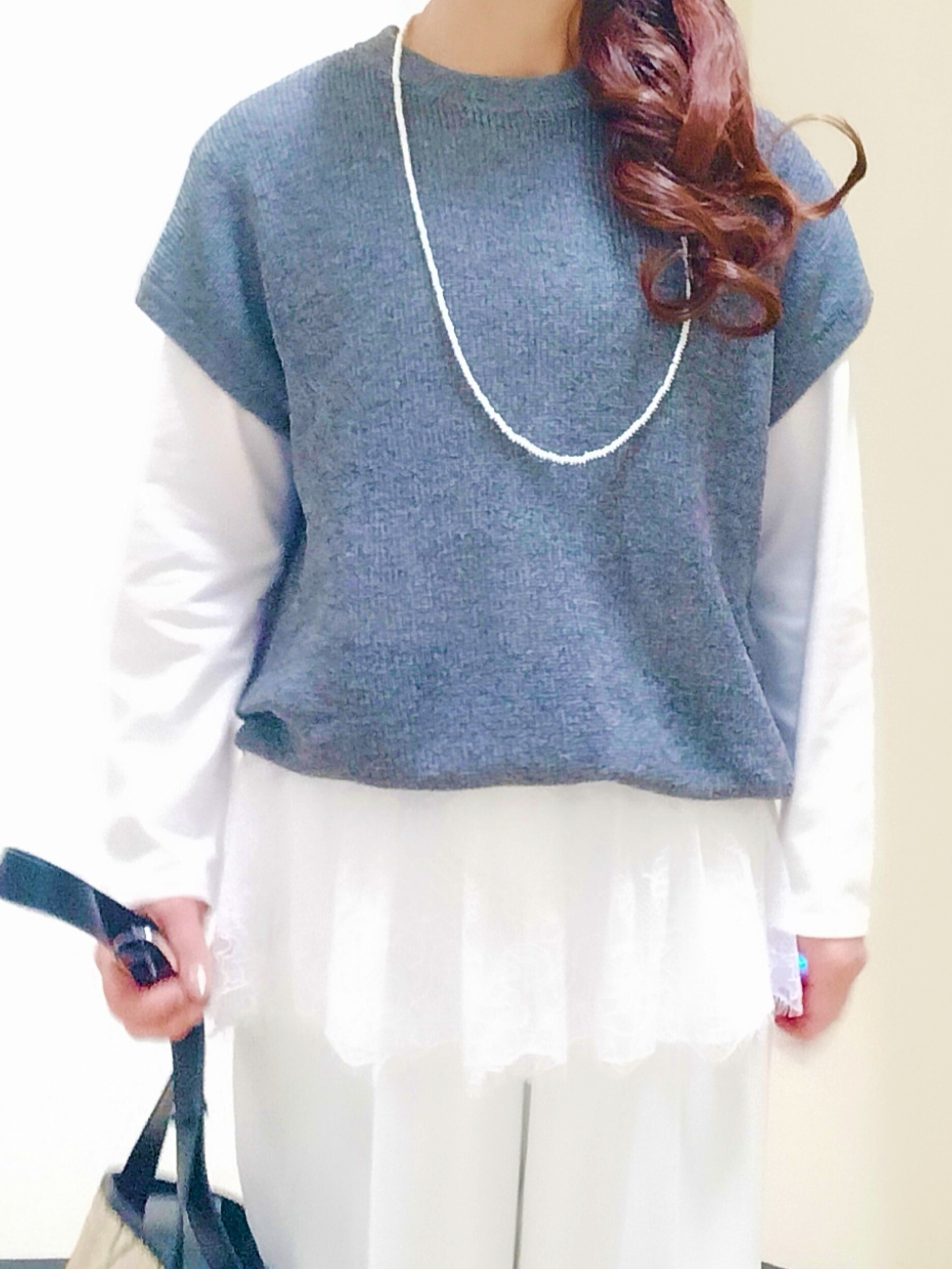 花さんの「Reflect｜【レイヤードにおすすめ◎】畦編みフレンチスリーブトップス」を使ったコーディネート