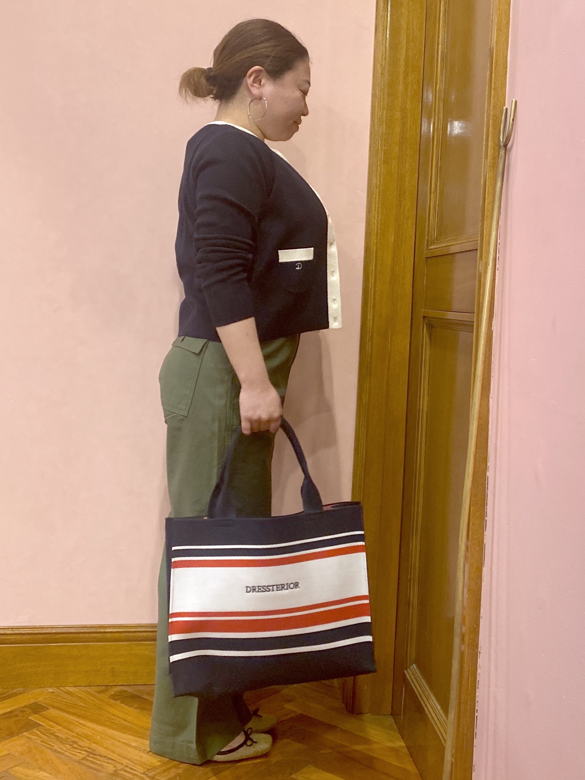 Ayano.Kさんの「DRESSTERIOR｜ウォッシャブル コットンカシミヤ コンビカーデ」を使ったコーディネート