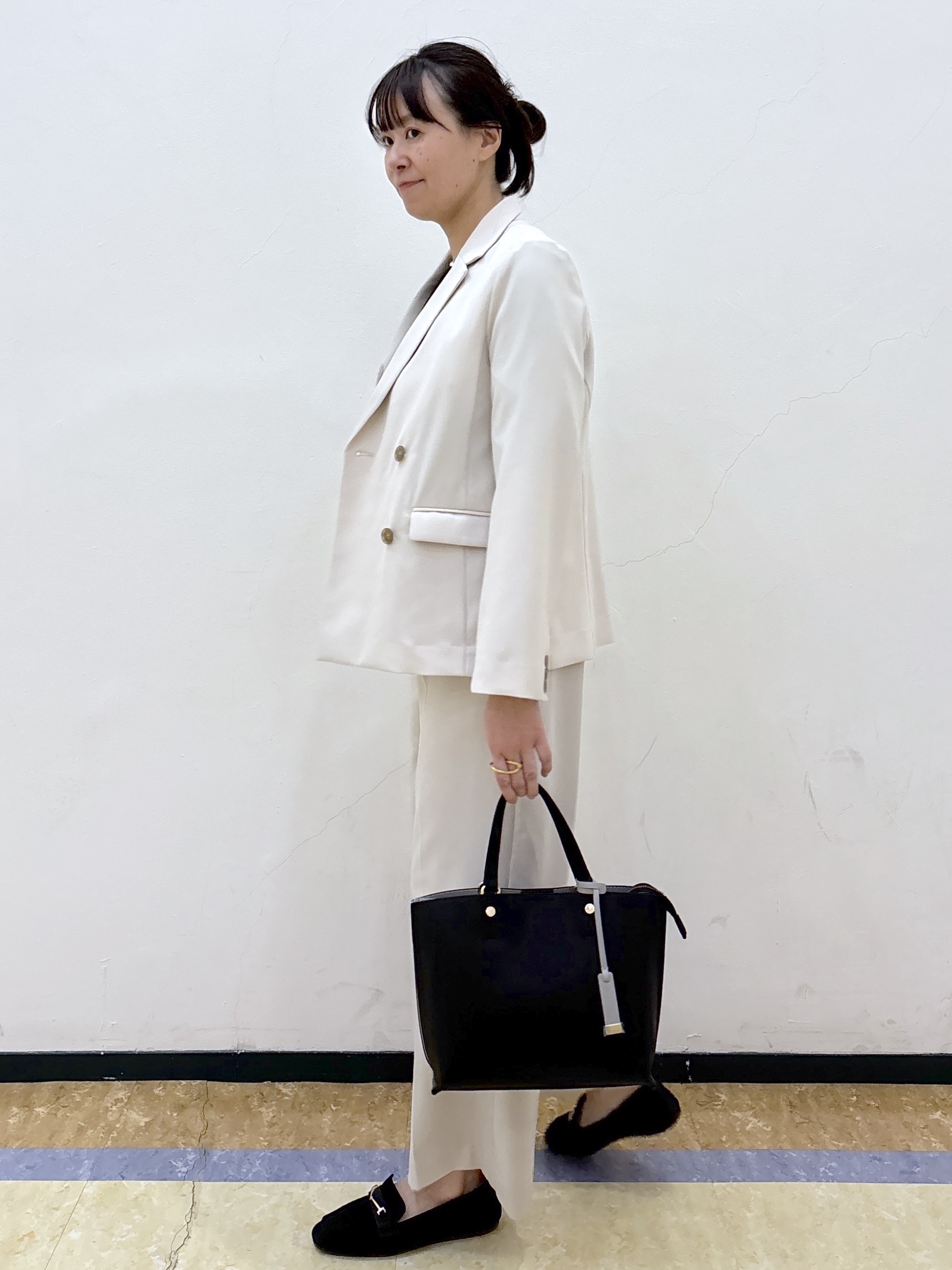 akariさんの「index｜ダブルブレストジャケット／セットアップ対応可【洗える／接触冷感／吸水速乾／防シワ／ストレッチ】」を使ったコーディネート