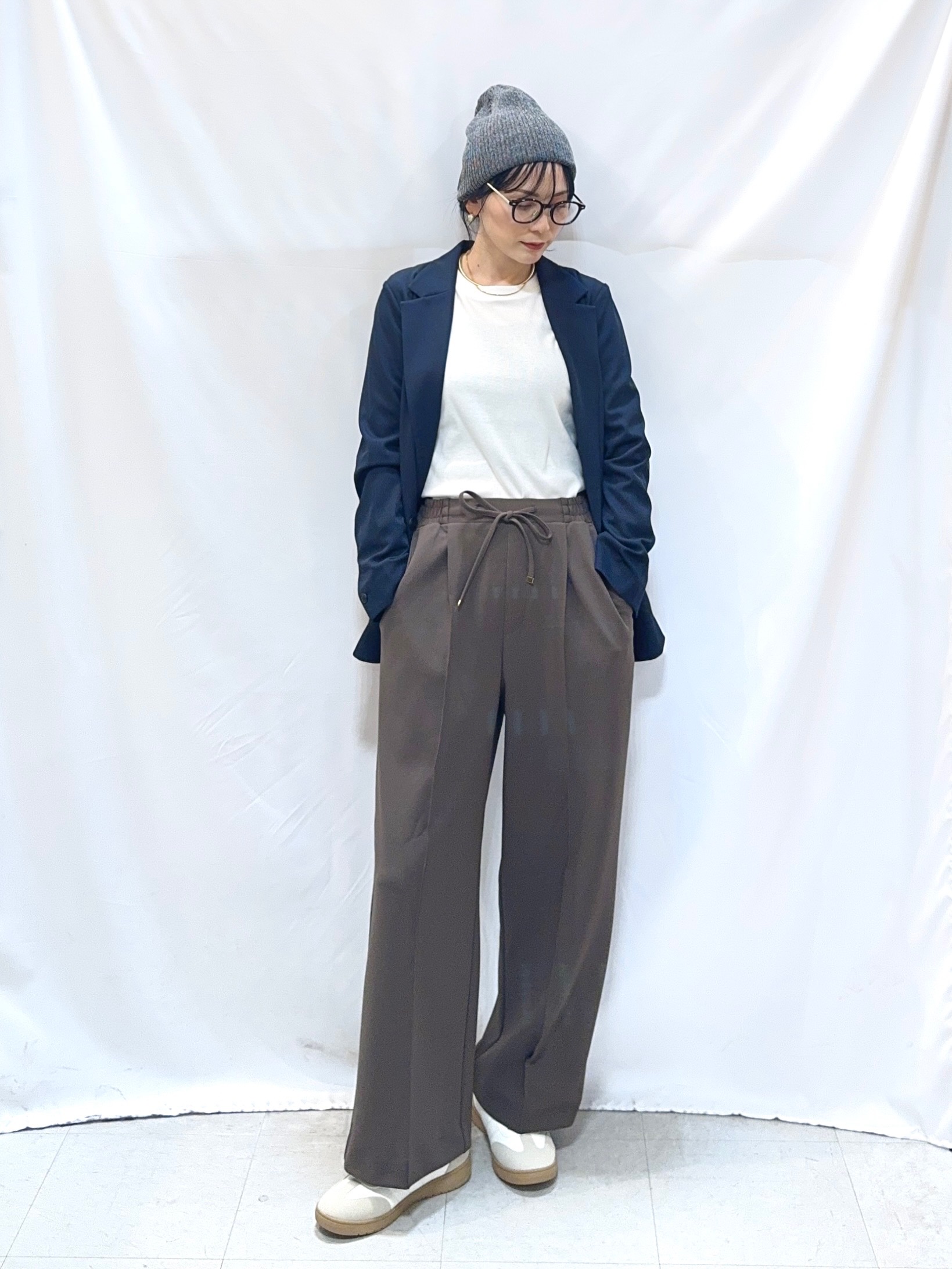 𝐇𝐢𝐫𝐨𝐦𝐢さんの「SHOO･LA･RUE｜【洗濯機可/イージーケア/UV】オンオフ使える　ゆったりダブルジャケット」を使ったコーディネート