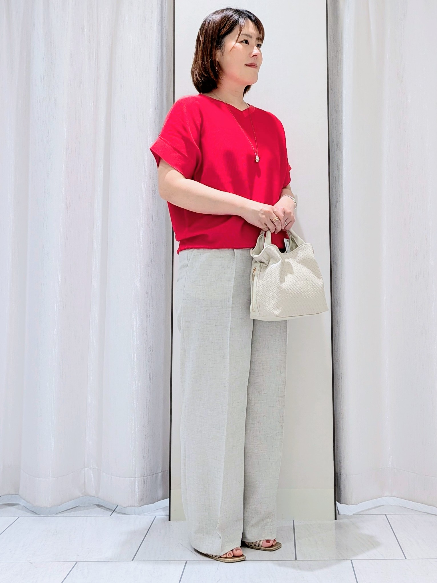 Onumaさんの「UNTITLED｜【UV/接触冷感/セットアップ可】スラブワイドパンツ」を使ったコーディネート