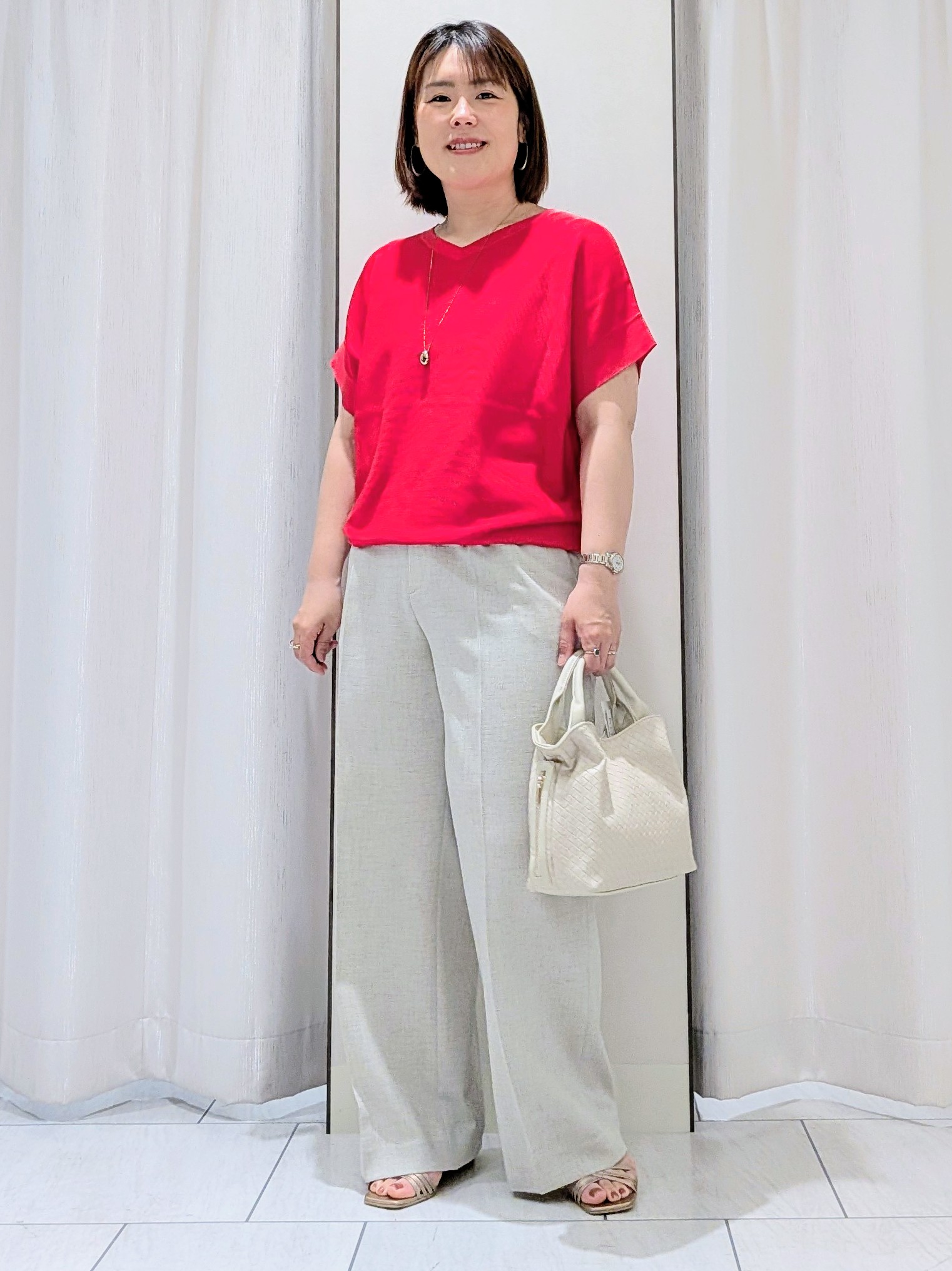 Onumaさんの「UNTITLED｜【UV/接触冷感/セットアップ可】スラブワイドパンツ」を使ったコーディネート