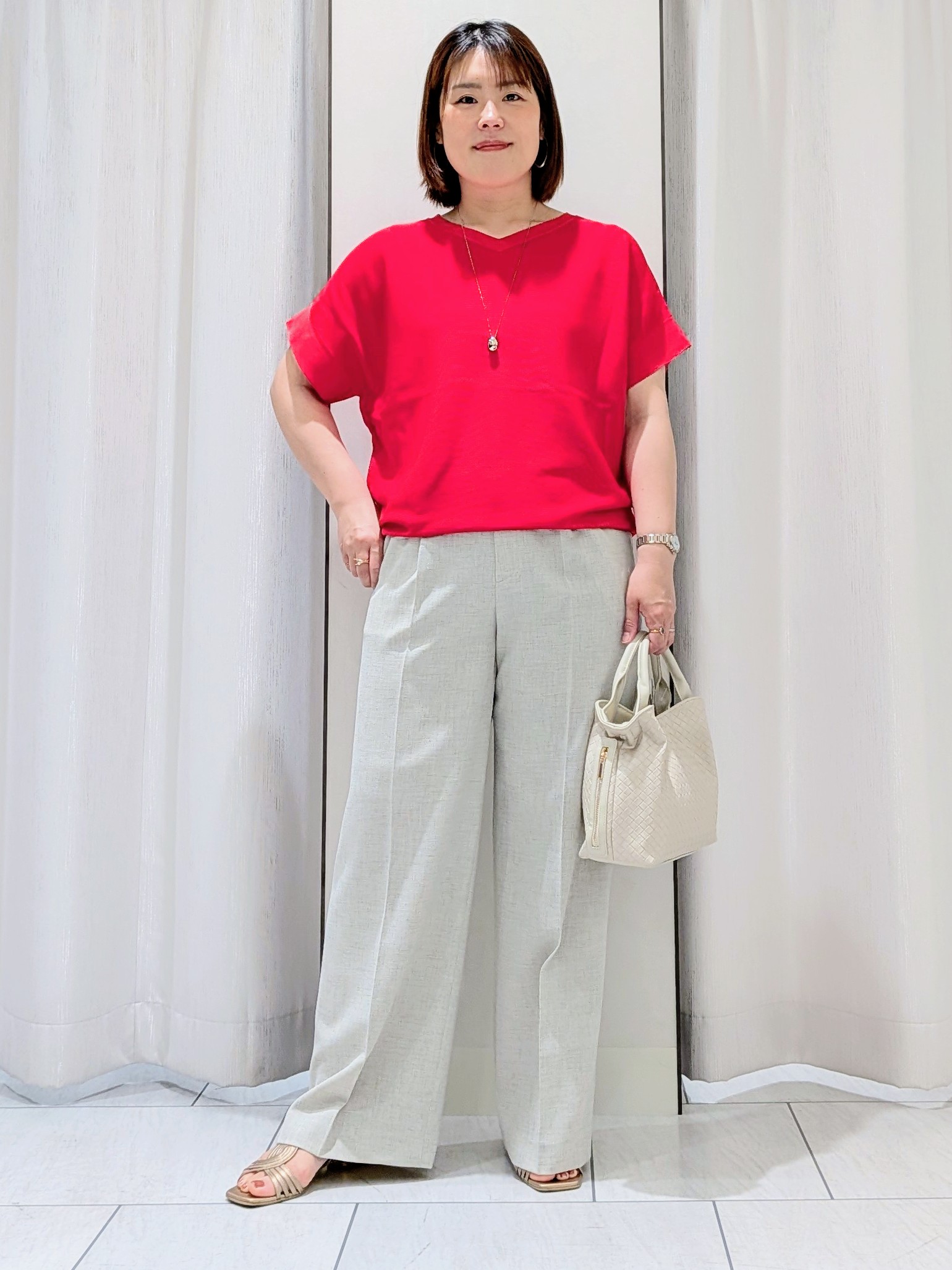 Onumaさんの「UNTITLED｜【UV/接触冷感/セットアップ可】スラブワイドパンツ」を使ったコーディネート