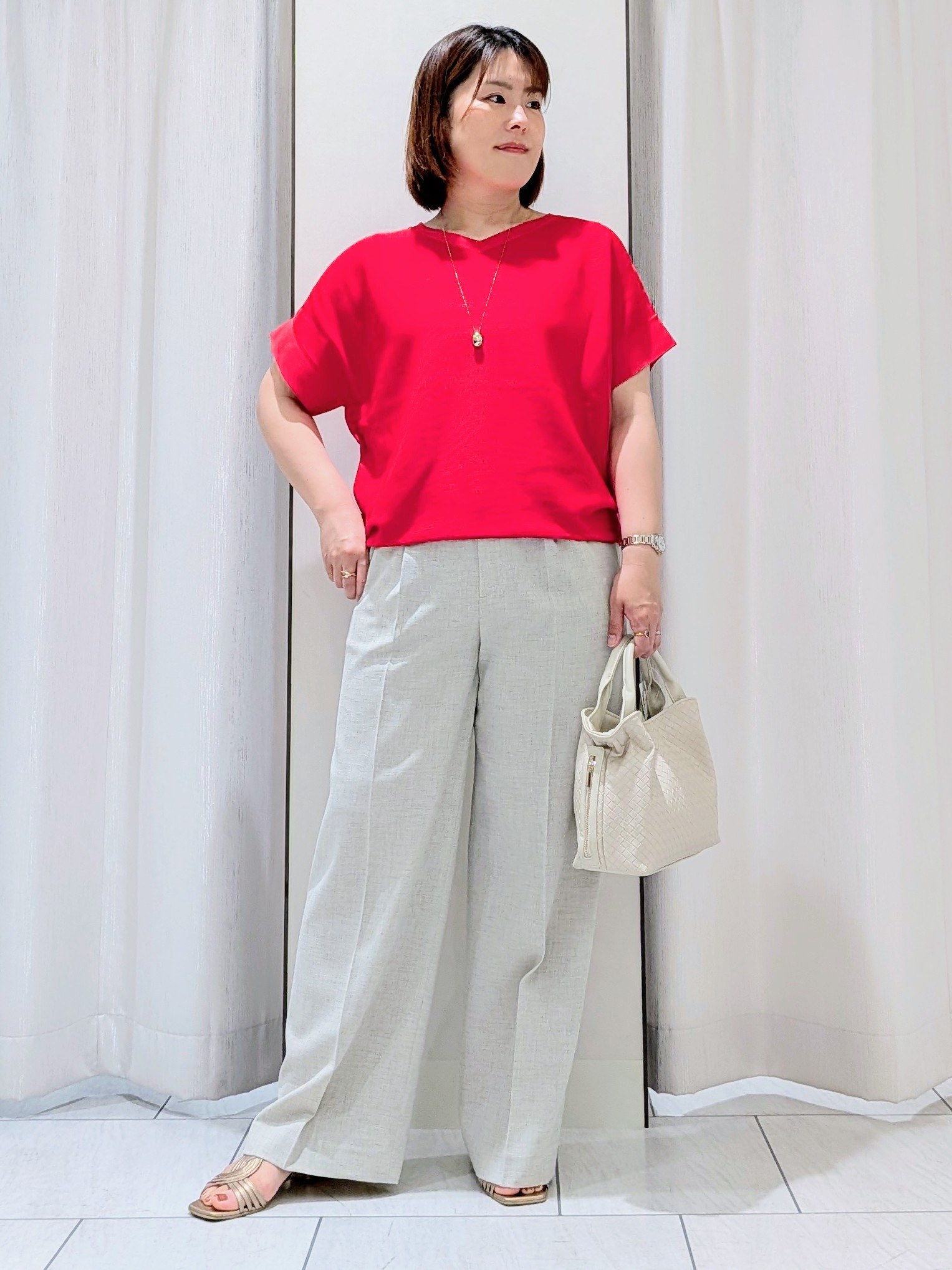 Onumaさんの「UNTITLED｜【UV/接触冷感/セットアップ可】スラブワイドパンツ」を使ったコーディネート