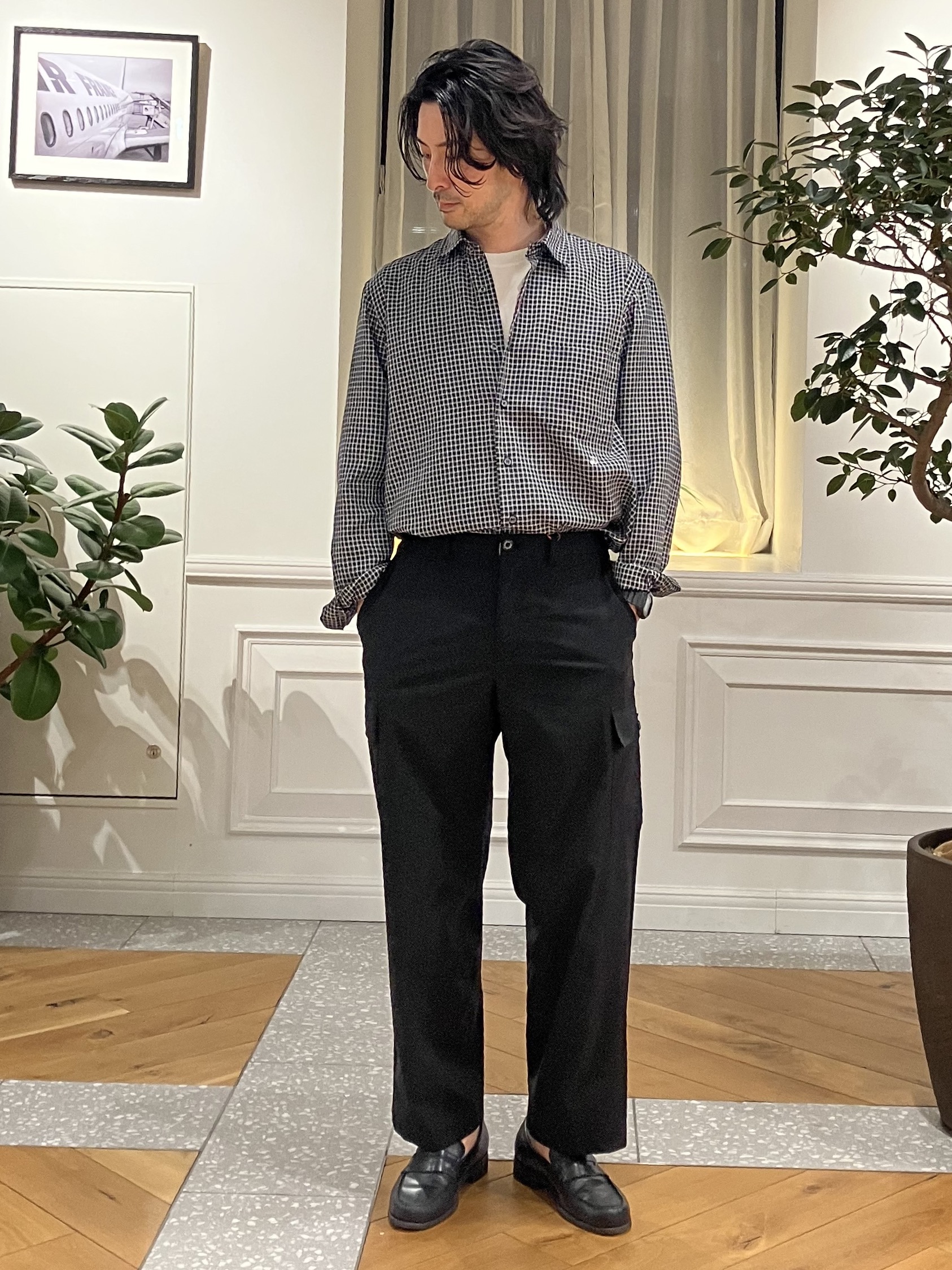 junyaさんの「DRESSTERIOR｜ミニチェックシャツ」を使ったコーディネート