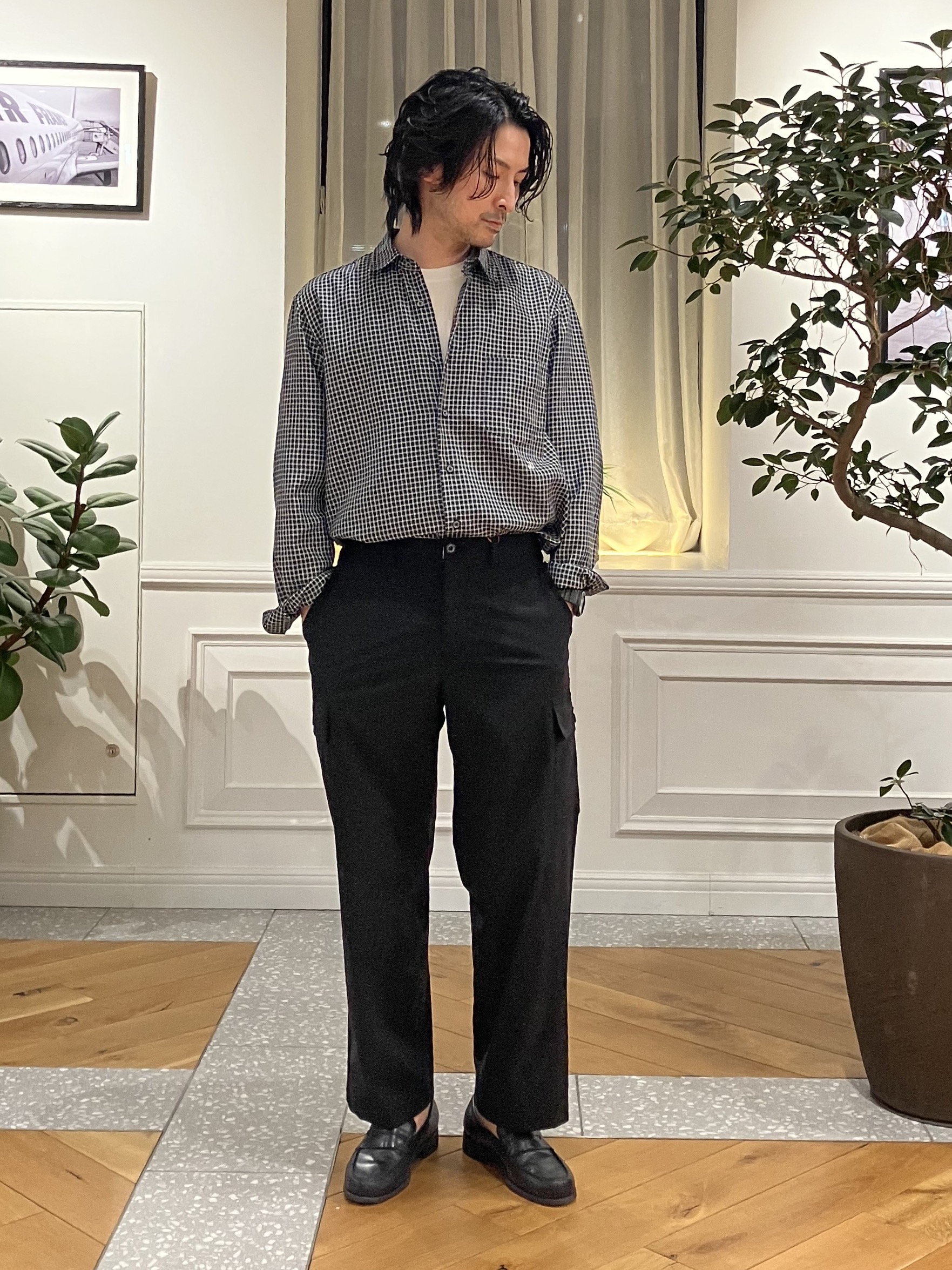 junyaさんの「DRESSTERIOR｜ミニチェックシャツ」を使ったコーディネート