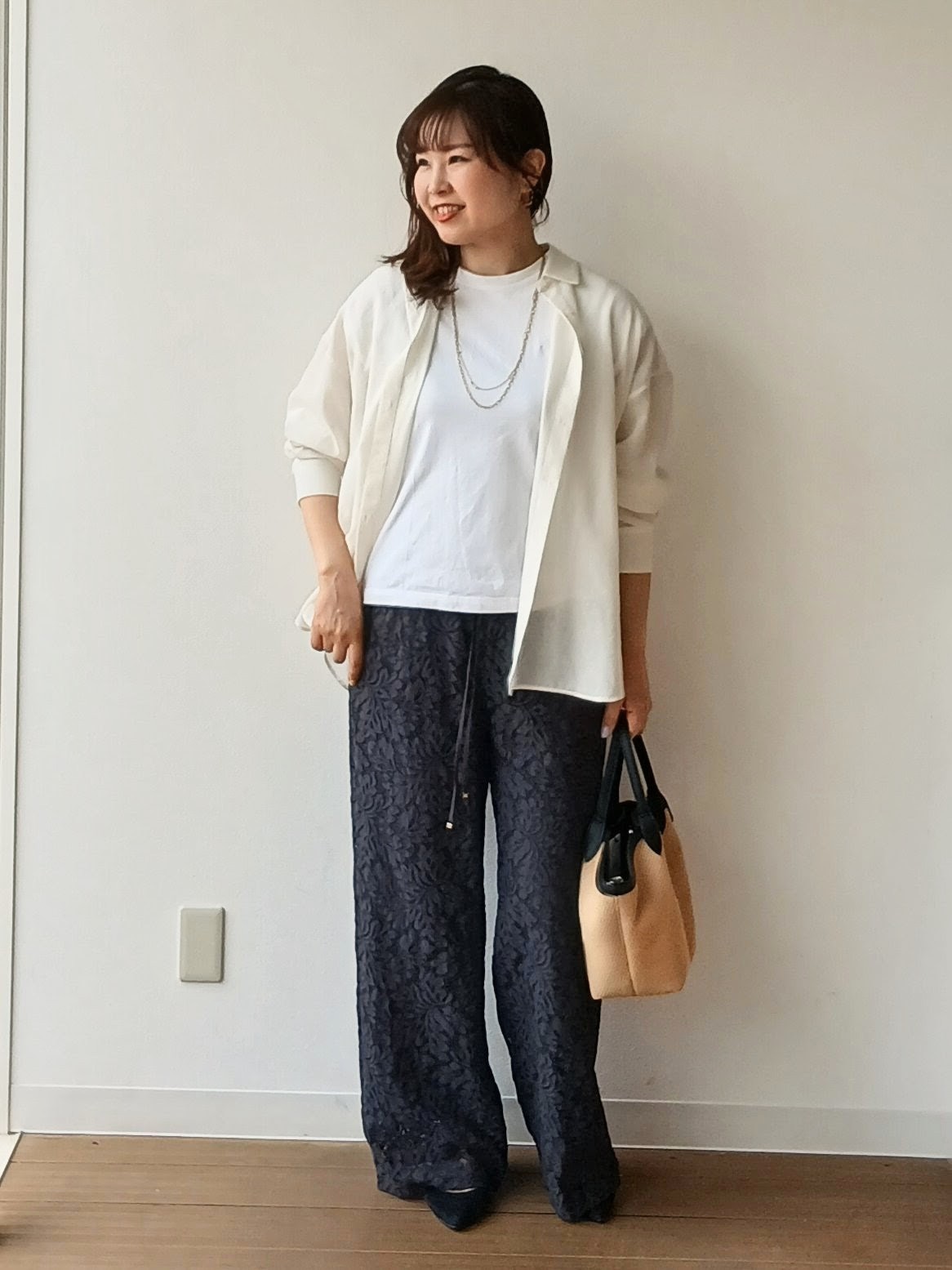 なみきさんの「UNTITLED｜【2WAY/マシンウォッシャブル】カシュクールデザインシャツ」を使ったコーディネート