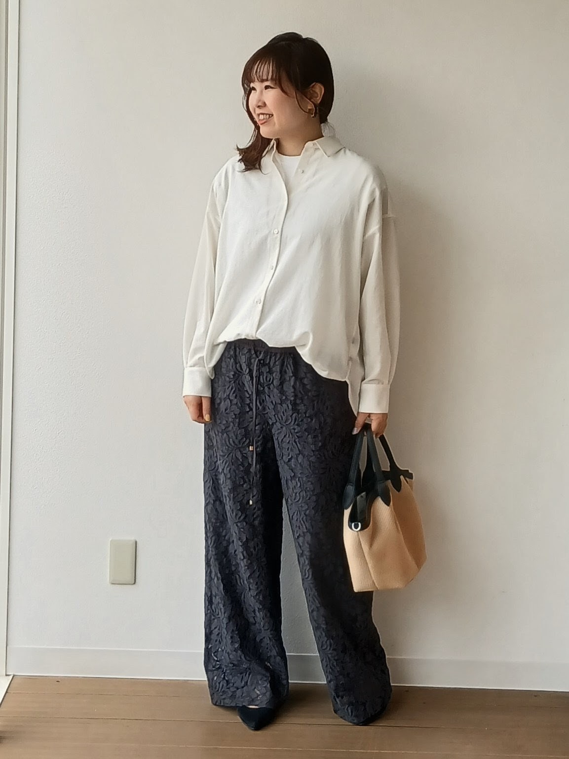 なみきさんの「UNTITLED｜【2WAY/マシンウォッシャブル】カシュクールデザインシャツ」を使ったコーディネート