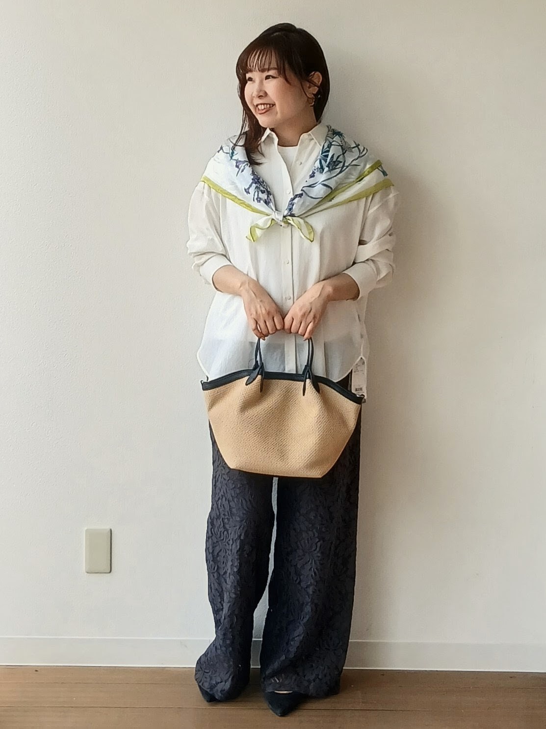 なみきさんの「UNTITLED｜【2WAY/マシンウォッシャブル】カシュクールデザインシャツ」を使ったコーディネート
