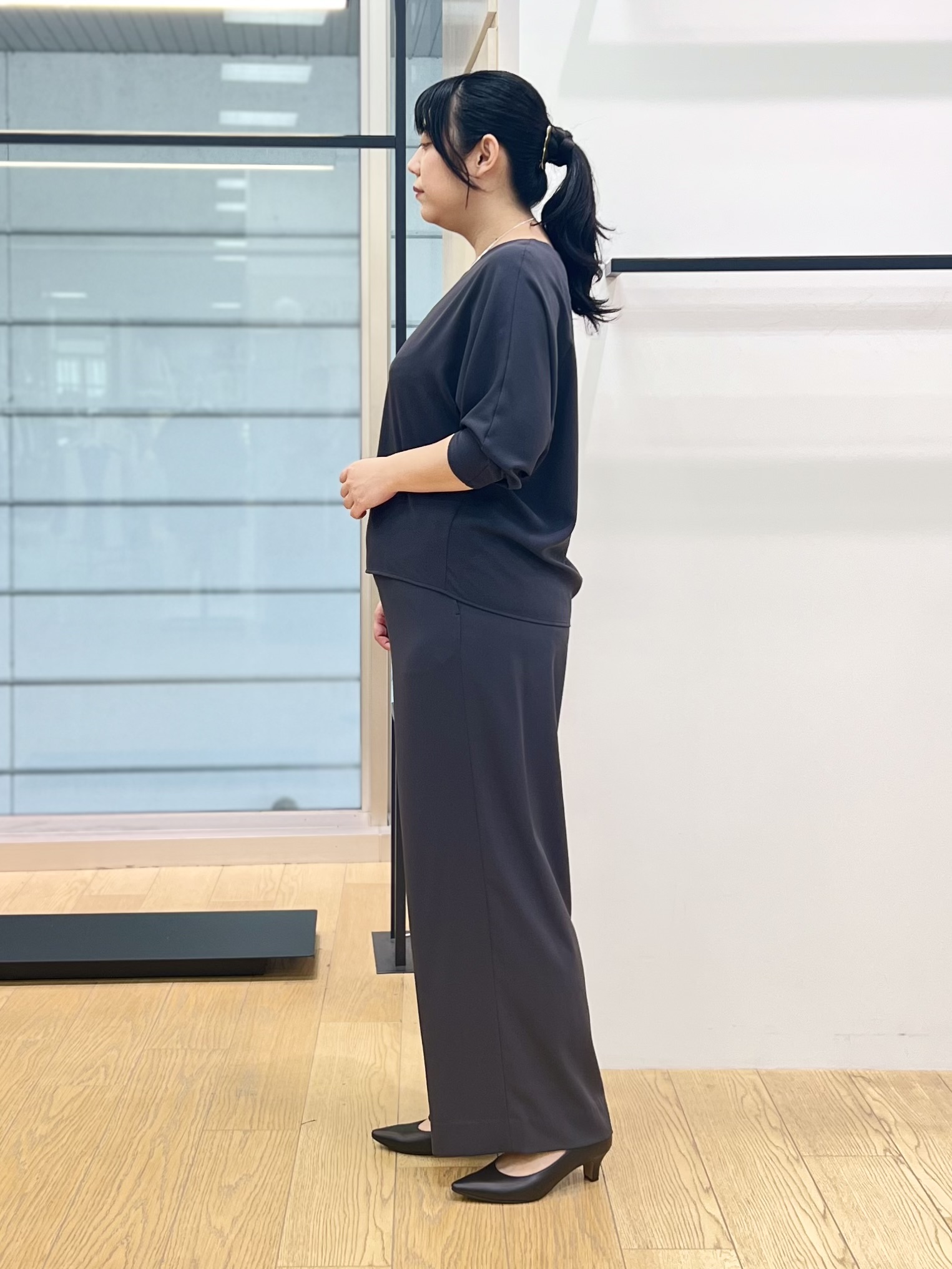 shimaさんの「INDIVI｜【さらに軽く軽快！／着る日傘】ノーカラージャケット」を使ったコーディネート