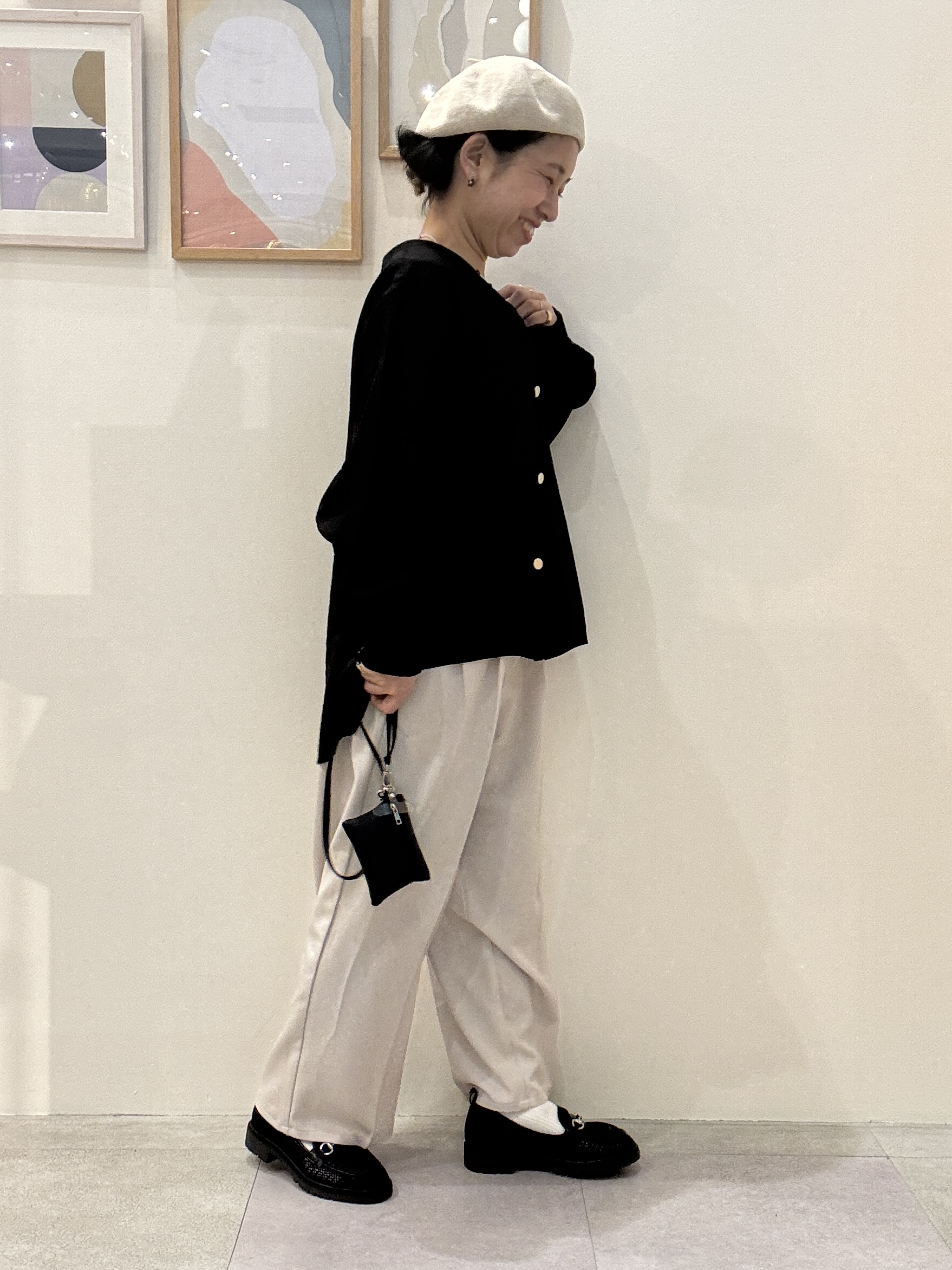 たけぴさんの「SHOO･LA･RUE｜【S-LL/体型カバー/Aライン】身体のラインを拾いにくい シアーシャツカーディガン」を使ったコーディネート