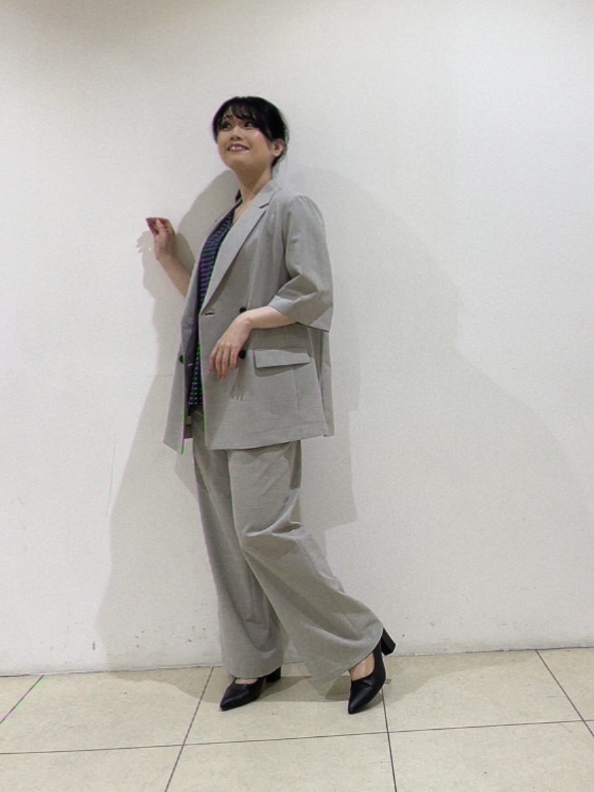 watanabeさんの「UNTITLED｜【シワになりにくい/セットアップ可/接触冷感】ハーフスリーブジャケット」を使ったコーディネート