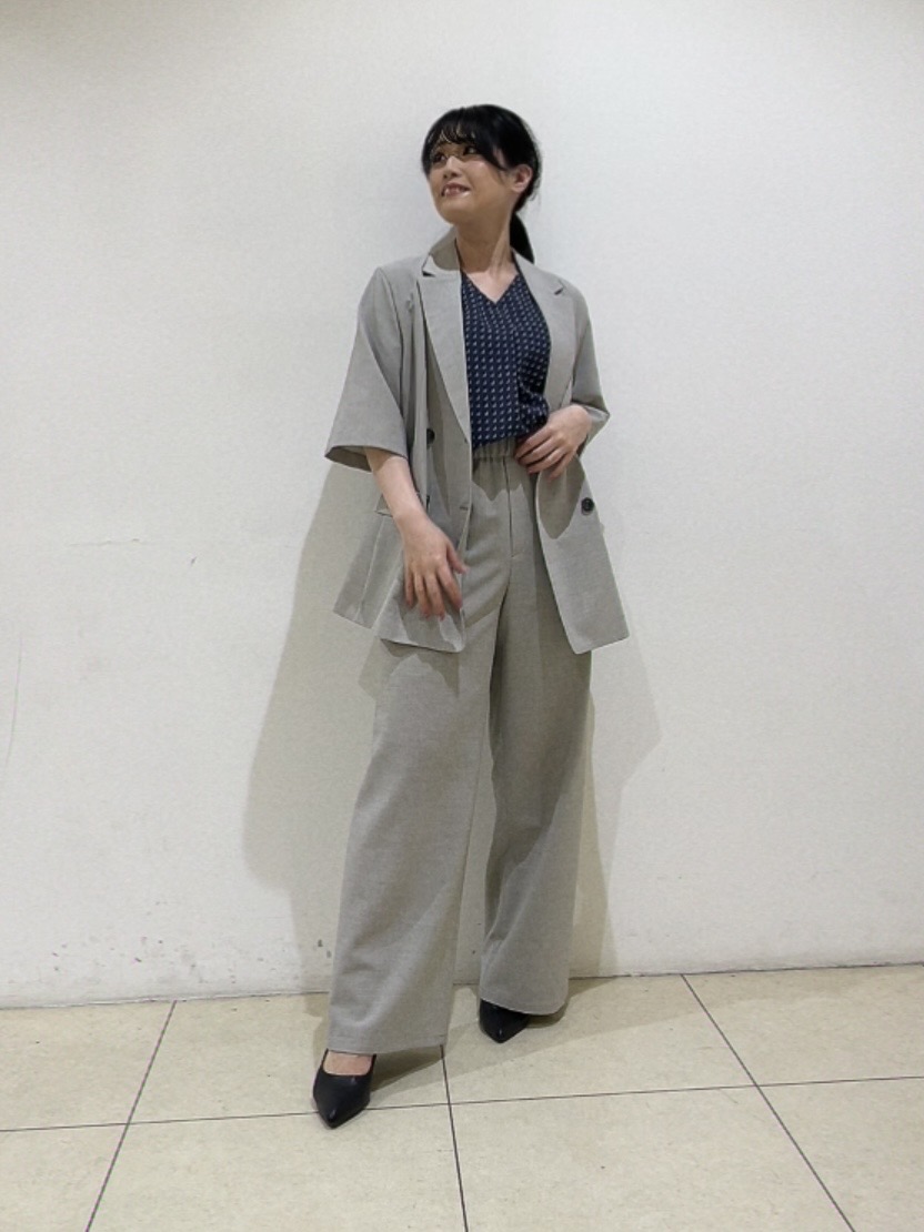 watanabeさんの「UNTITLED｜【シワになりにくい/セットアップ可/接触冷感】ハーフスリーブジャケット」を使ったコーディネート
