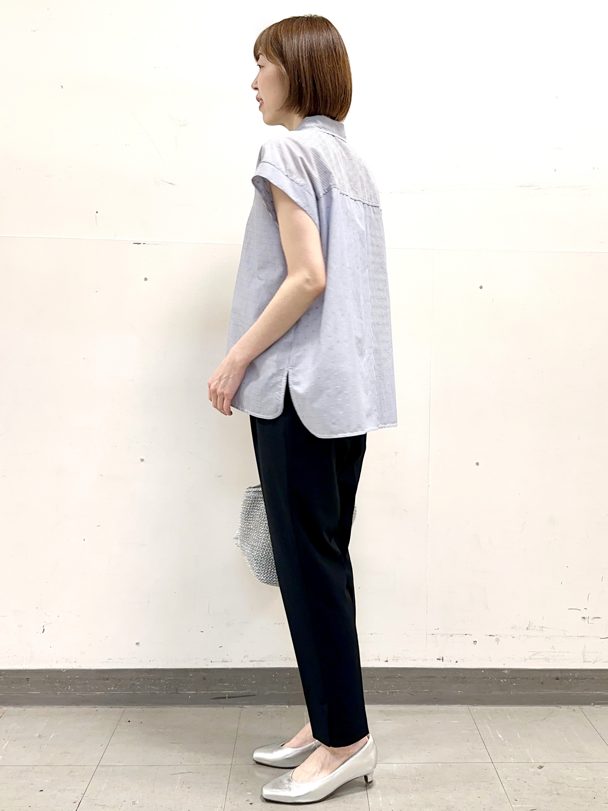 イト子さんの「Reflect｜【接触冷感】フレンチスリーブシャツブラウス」を使ったコーディネート