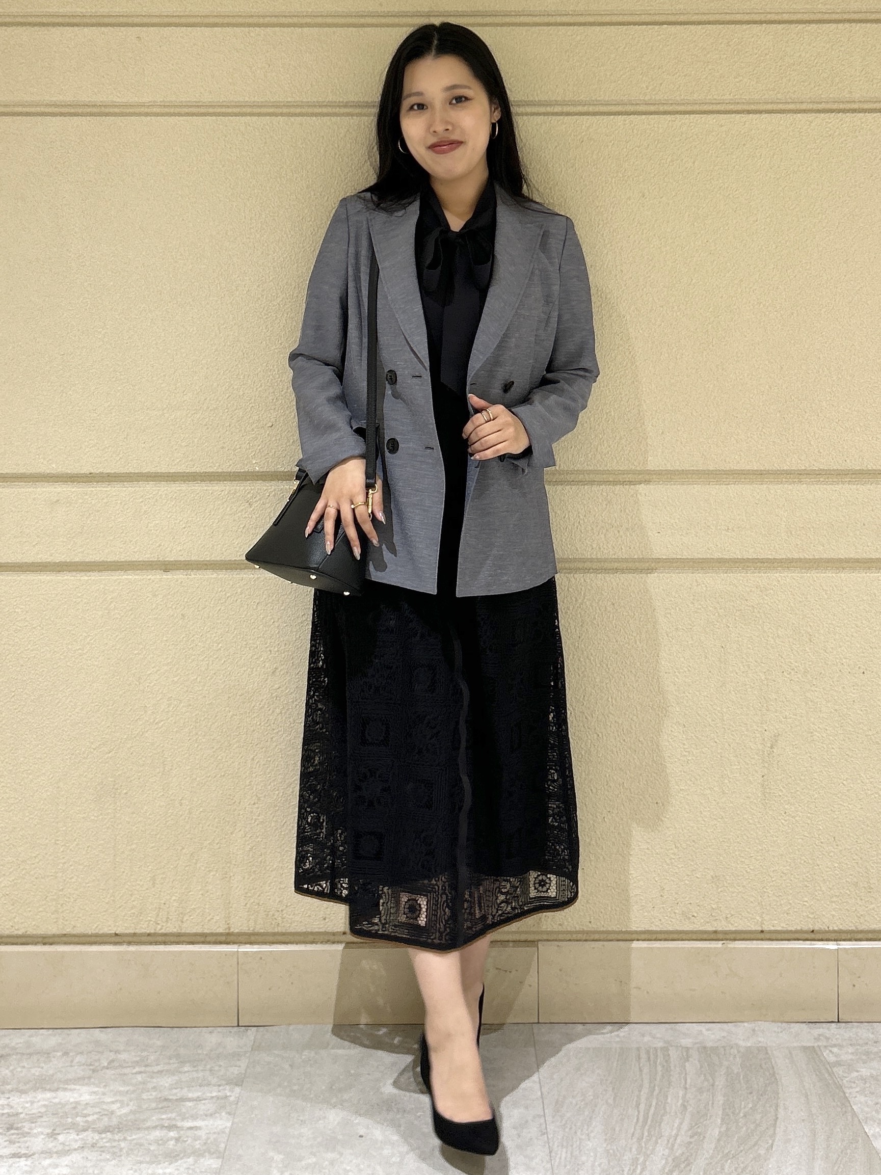 Momokaさんの「COUP DE CHANCE｜【手洗い可/日本製/セットアップ可】ダブルジャケット」を使ったコーディネート