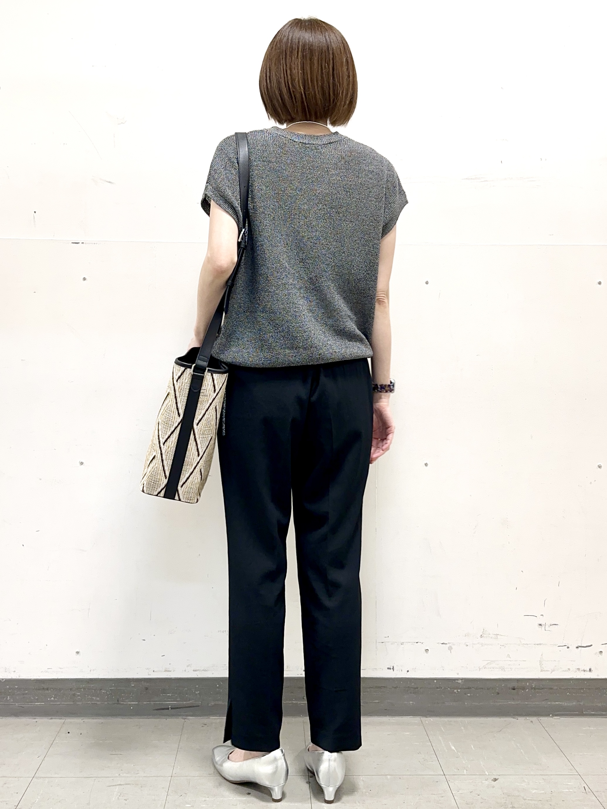 イト子さんの「Reflect｜【レイヤードにおすすめ◎】畦編みフレンチスリーブトップス」を使ったコーディネート