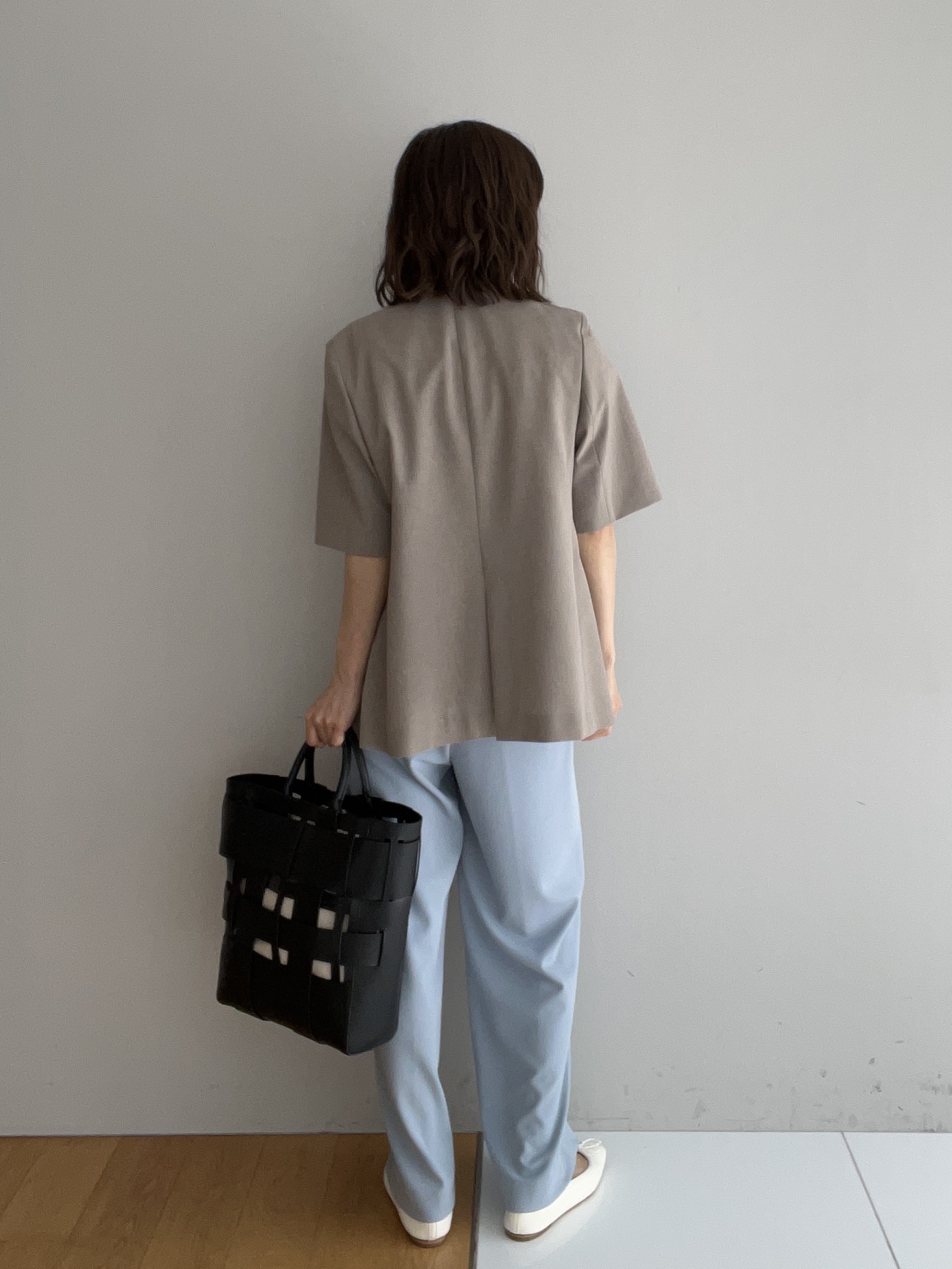 misaさんの「DRESSTERIOR｜【セットアップ可/UVカット/接触冷感/吸水速乾】ウォッシャブル リネンライクドルマンジャケット」を使ったコーディネート