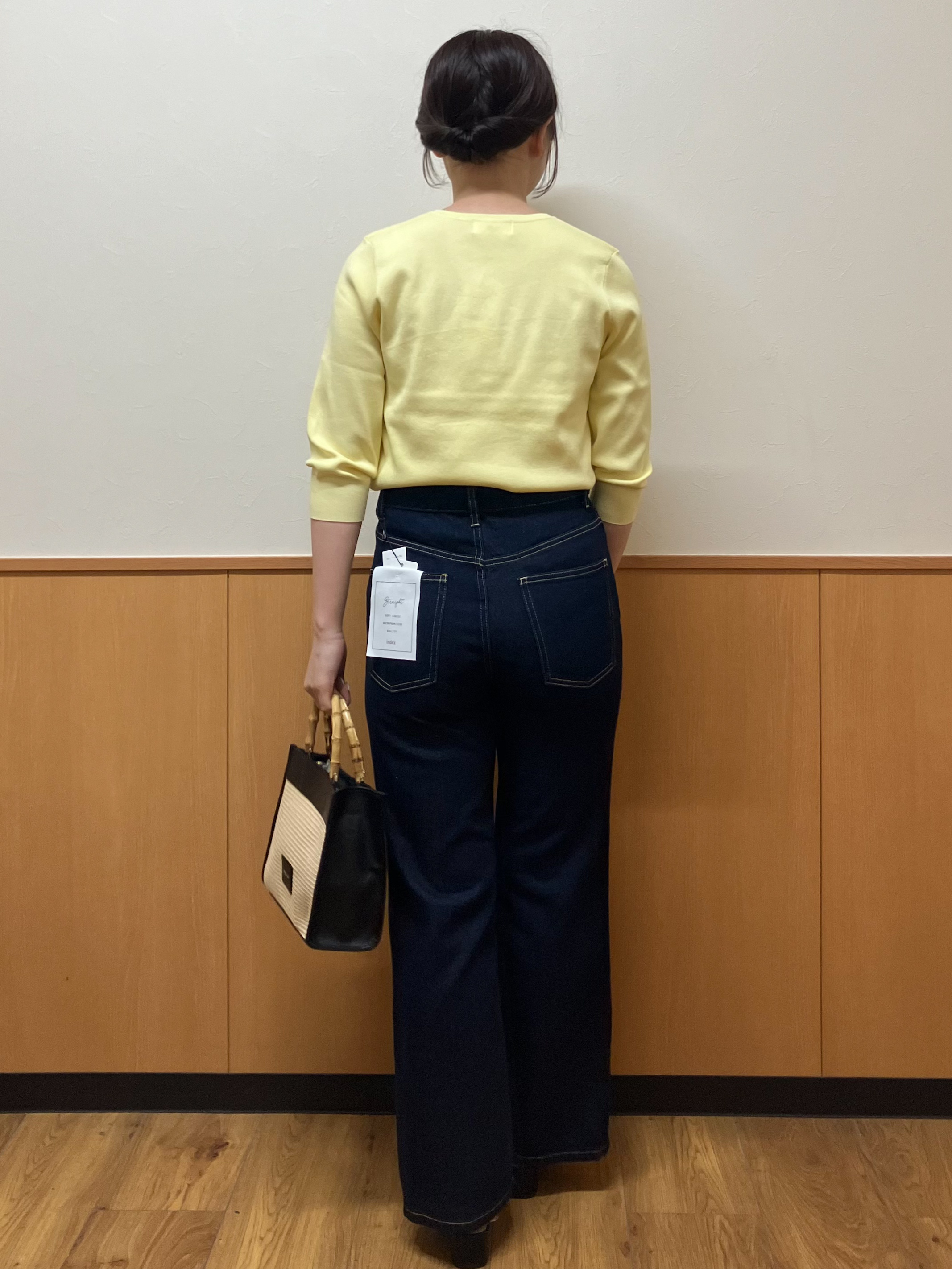 MAYUKIさんの「index｜フリルヘンリーネックニット【洗濯機OK／抗ピル】」を使ったコーディネート