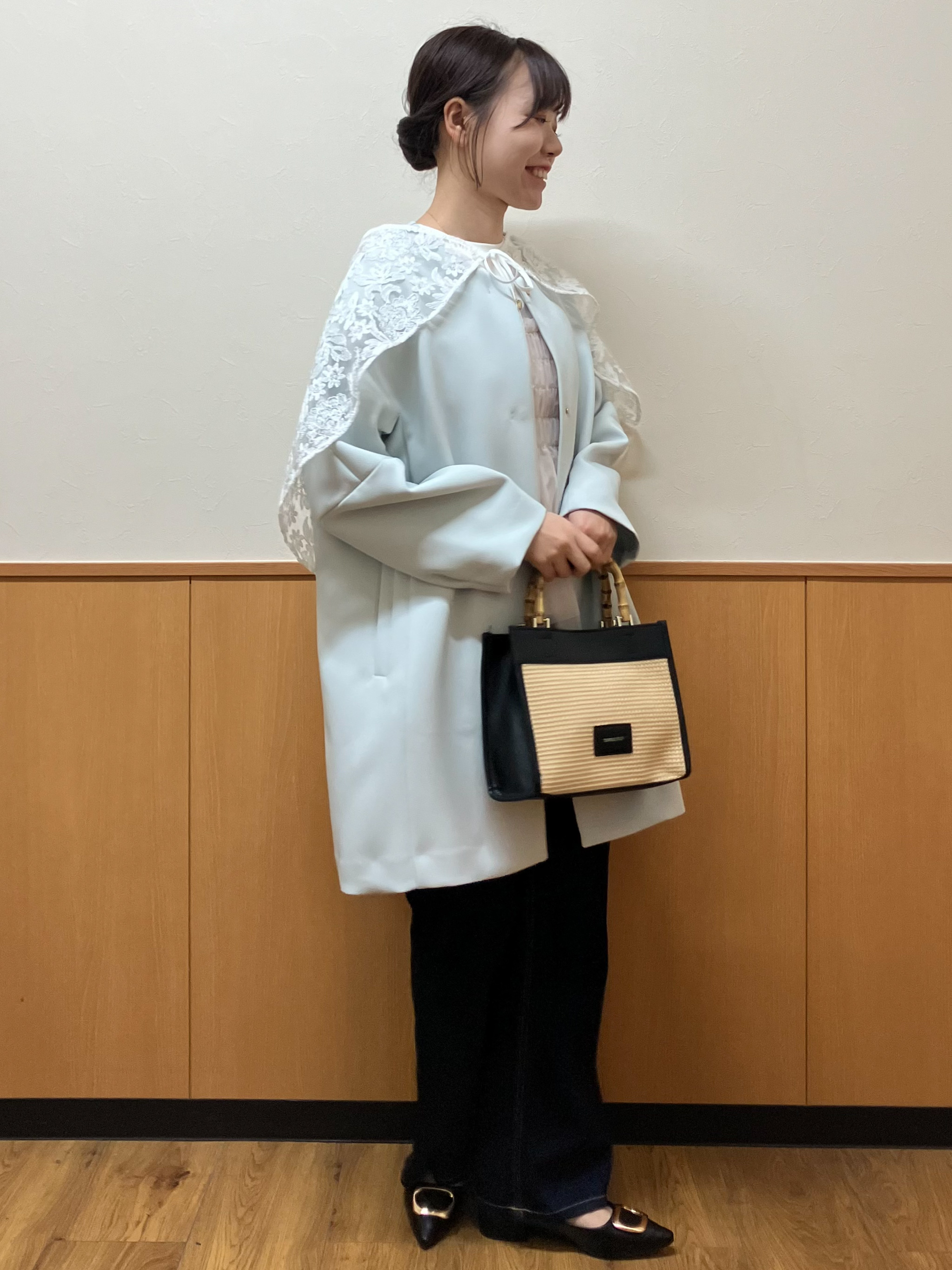 MAYUKIさんの「index｜刺繍レースケープ【洗濯機OK】」を使ったコーディネート