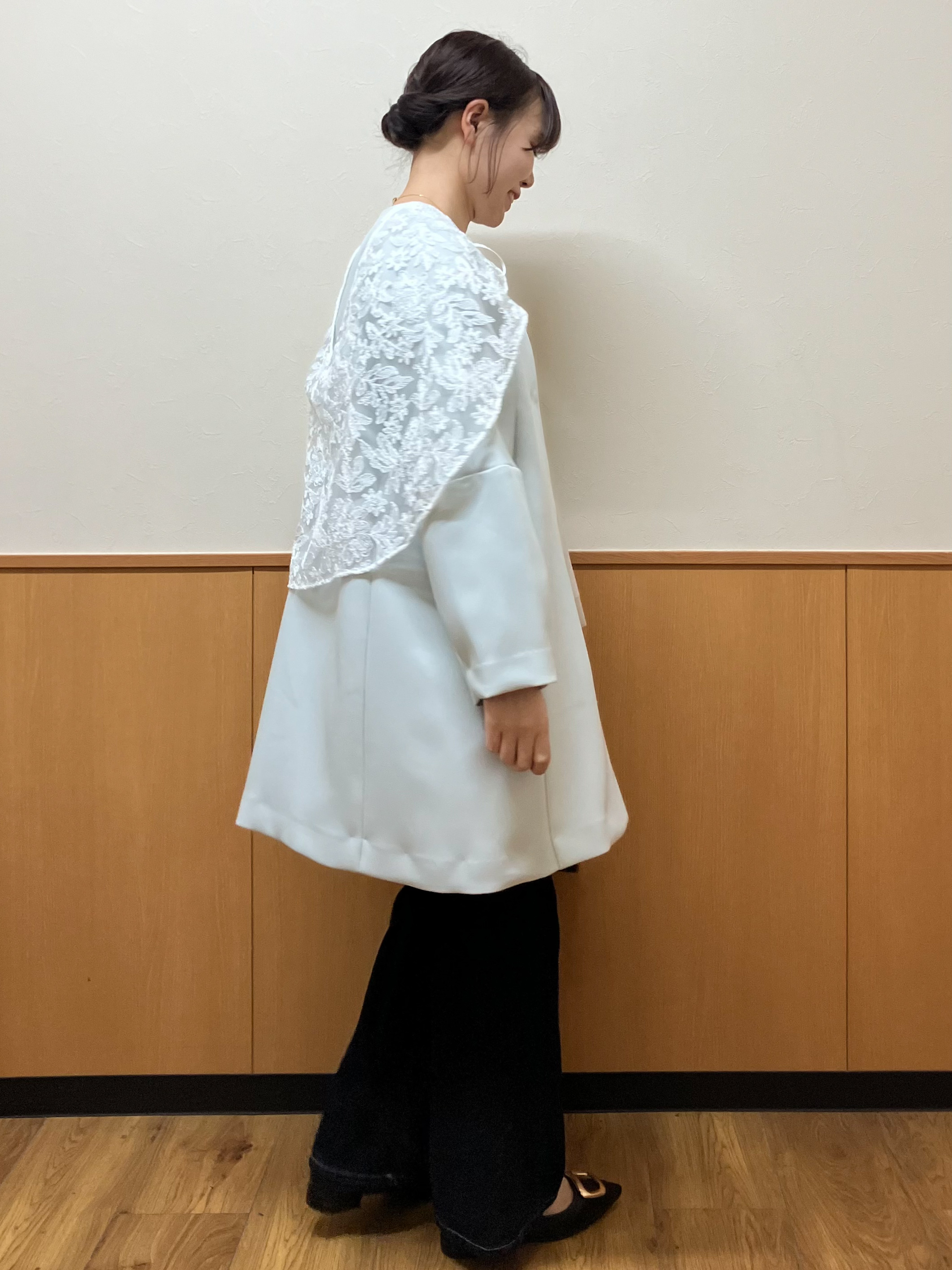 MAYUKIさんの「index｜刺繍レースケープ【洗濯機OK】」を使ったコーディネート