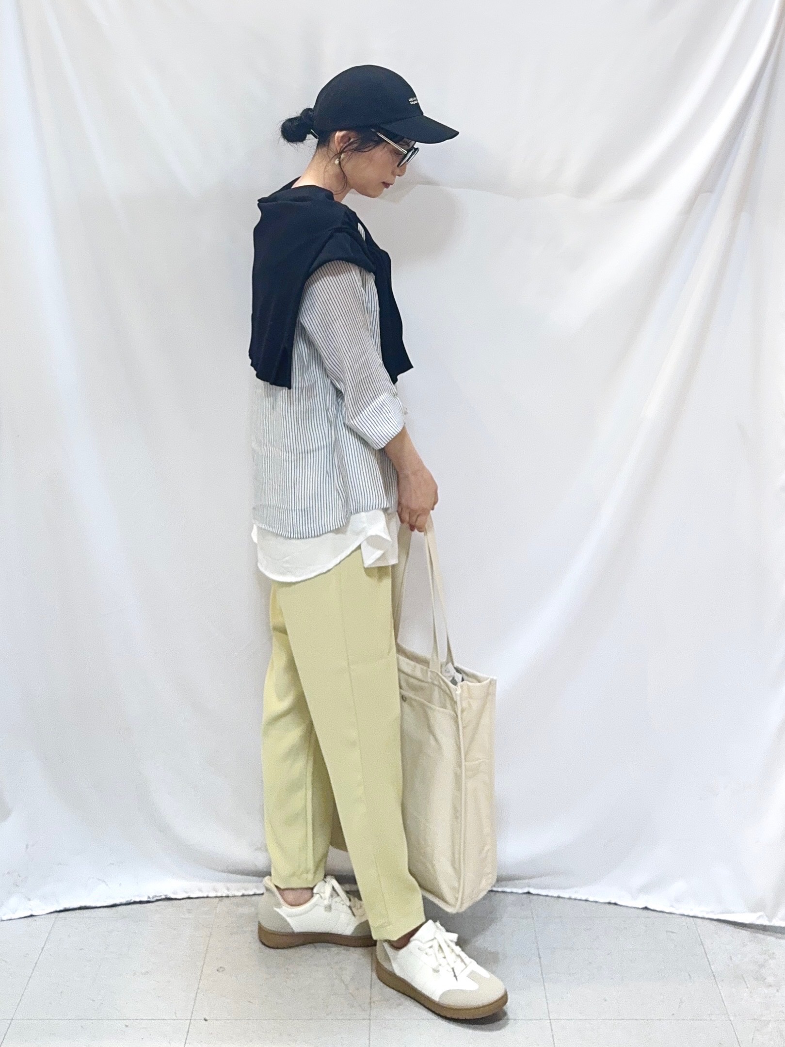 𝐇𝐢𝐫𝐨𝐦𝐢さんの「SHOO･LA･RUE｜【洗濯機可/体型カバー】1枚でサマ見え 7分袖スラブレイヤード風トップス」を使ったコーディネート