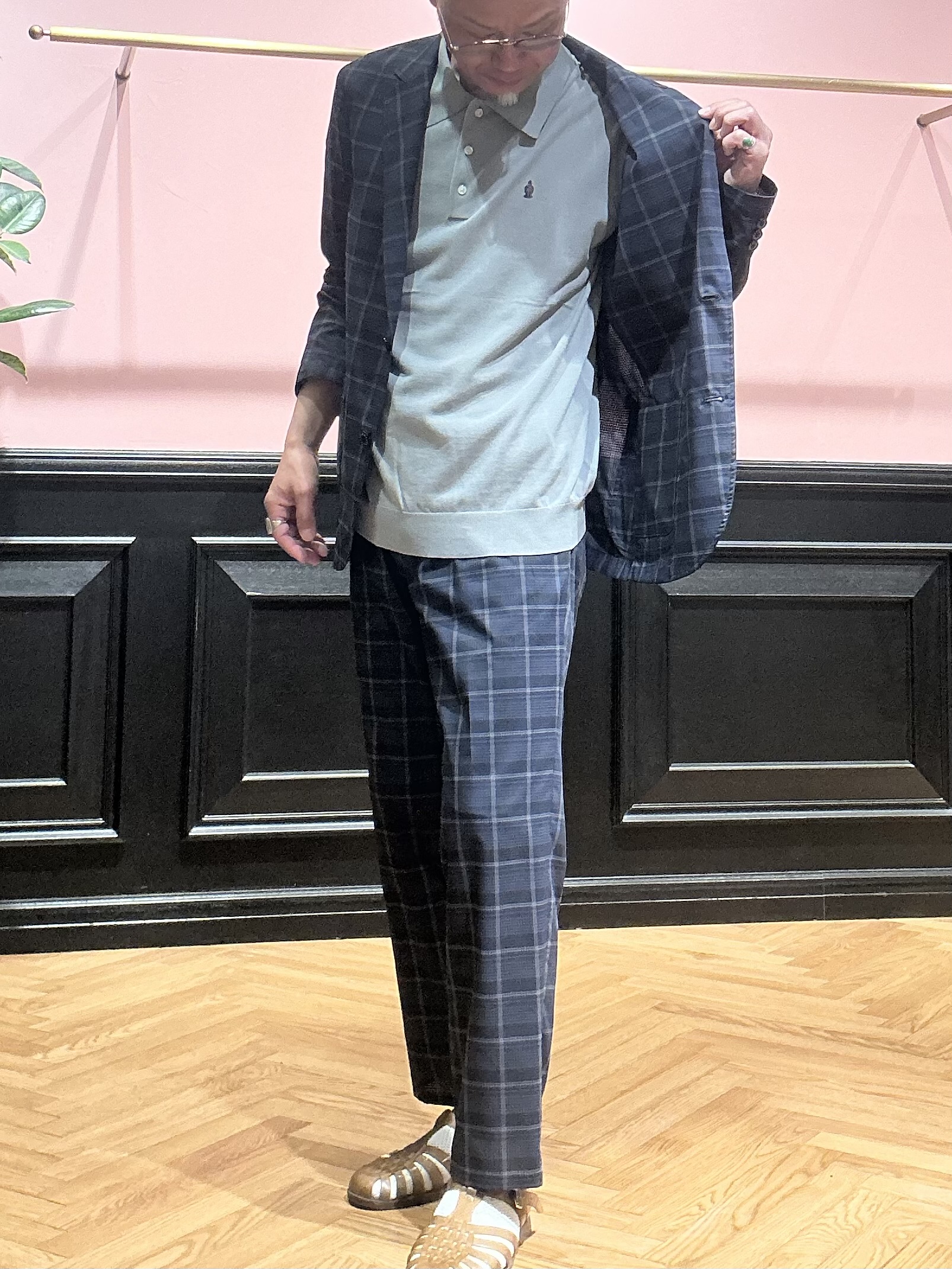 torigoeさんの「DRESSTERIOR｜【セットアップ可/ウォッシャブル/高通気性】DotAir チェックジャケット」を使ったコーディネート