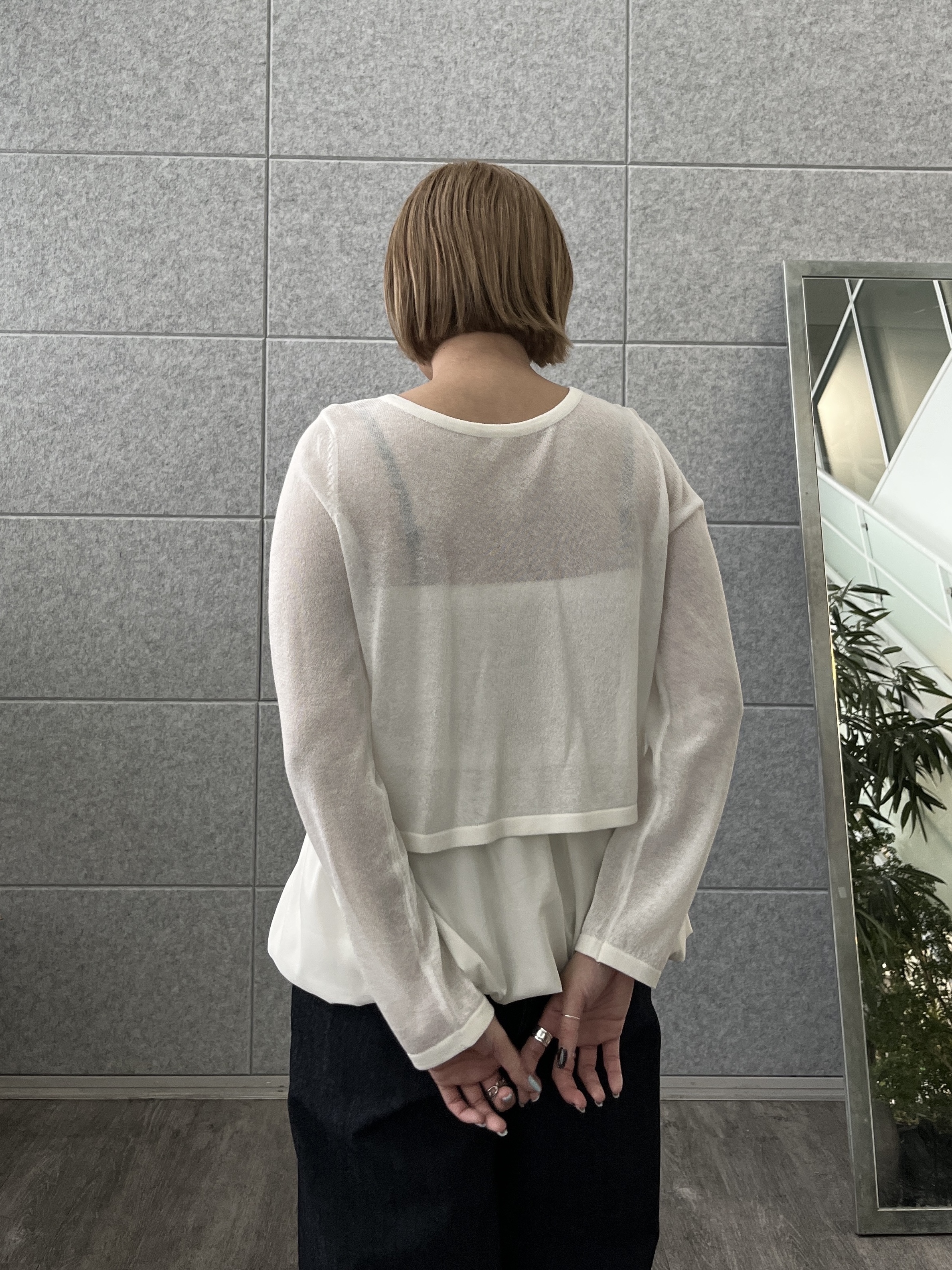Harukaさんの「INDIVI｜ハイウエストカットオフデニム」を使ったコーディネート