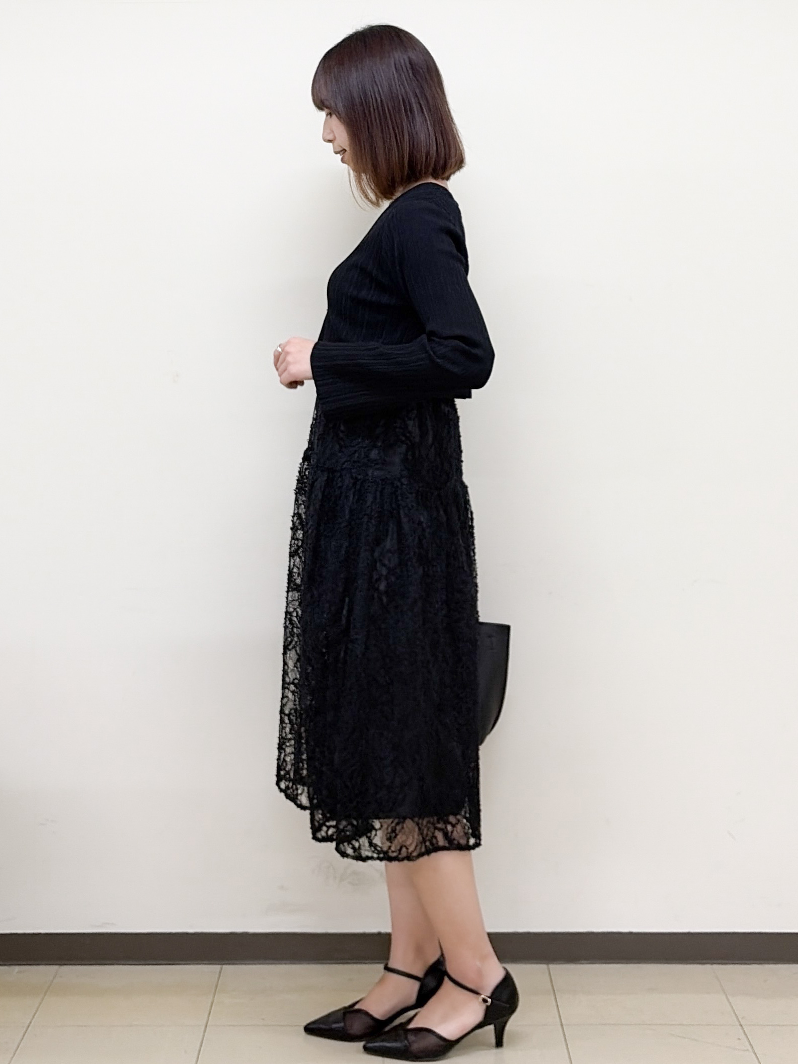yurinaさんの「index｜《ツインセット》カーディガン&times;ニットドッキングワンピース【洗濯機OK】」を使ったコーディネート