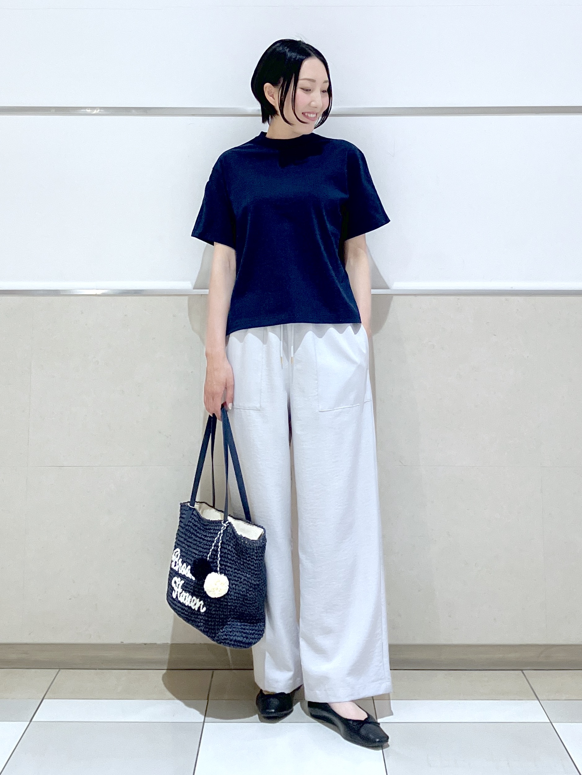 eriko さんの「Dessin｜【日本製】和歌山ラフィー天竺Tシャツ」を使ったコーディネート
