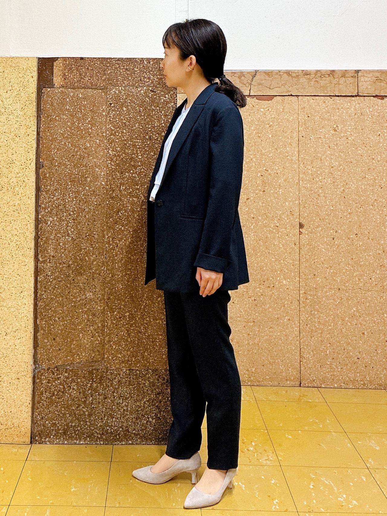 hattoriさんの「INDIVI｜【洗える／UVケア／麻調】シングルジャケット」を使ったコーディネート