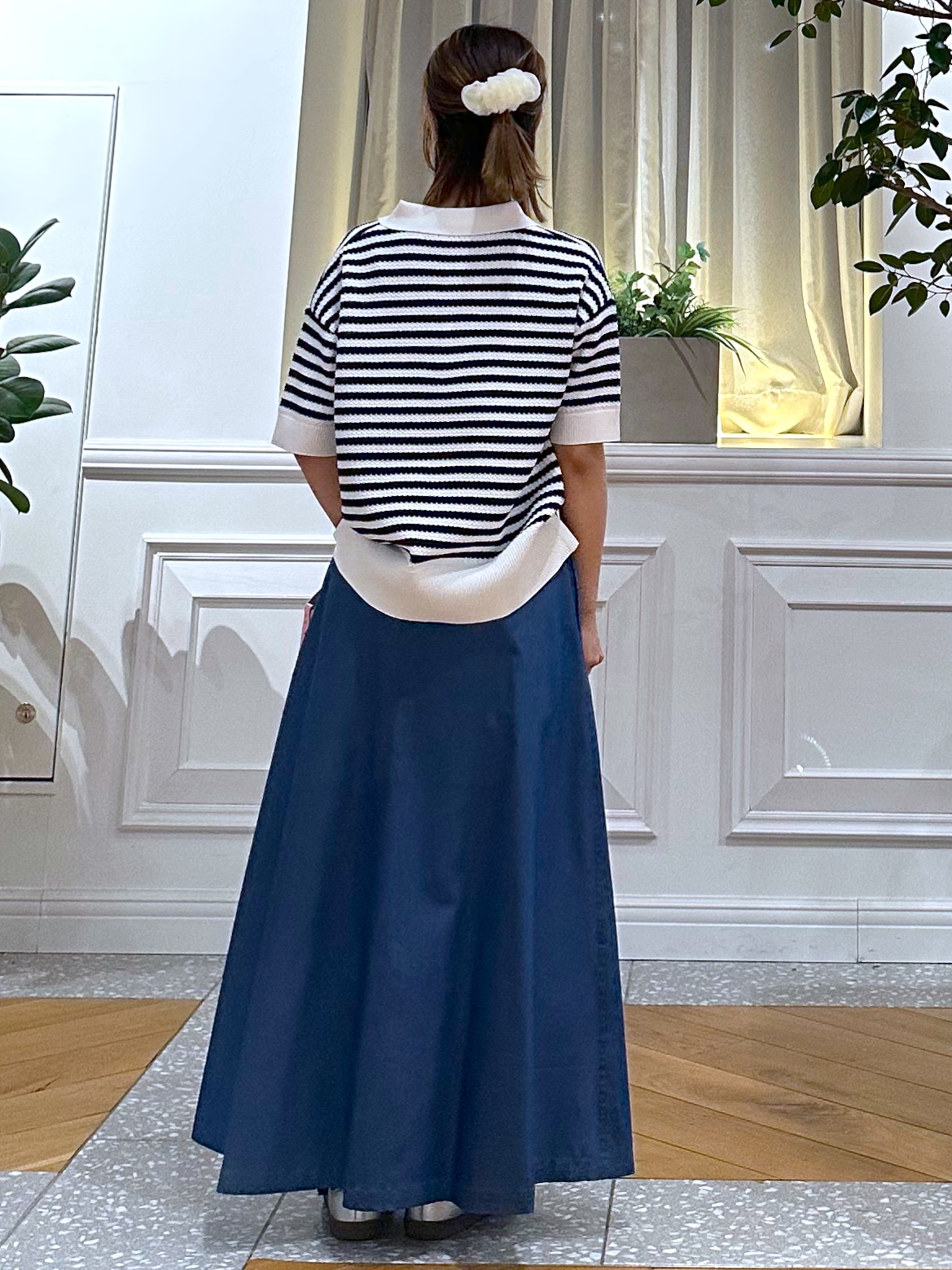 なべこさんの「DRESSTERIOR｜ウォッシャブルスキッパークロップドニット」を使ったコーディネート