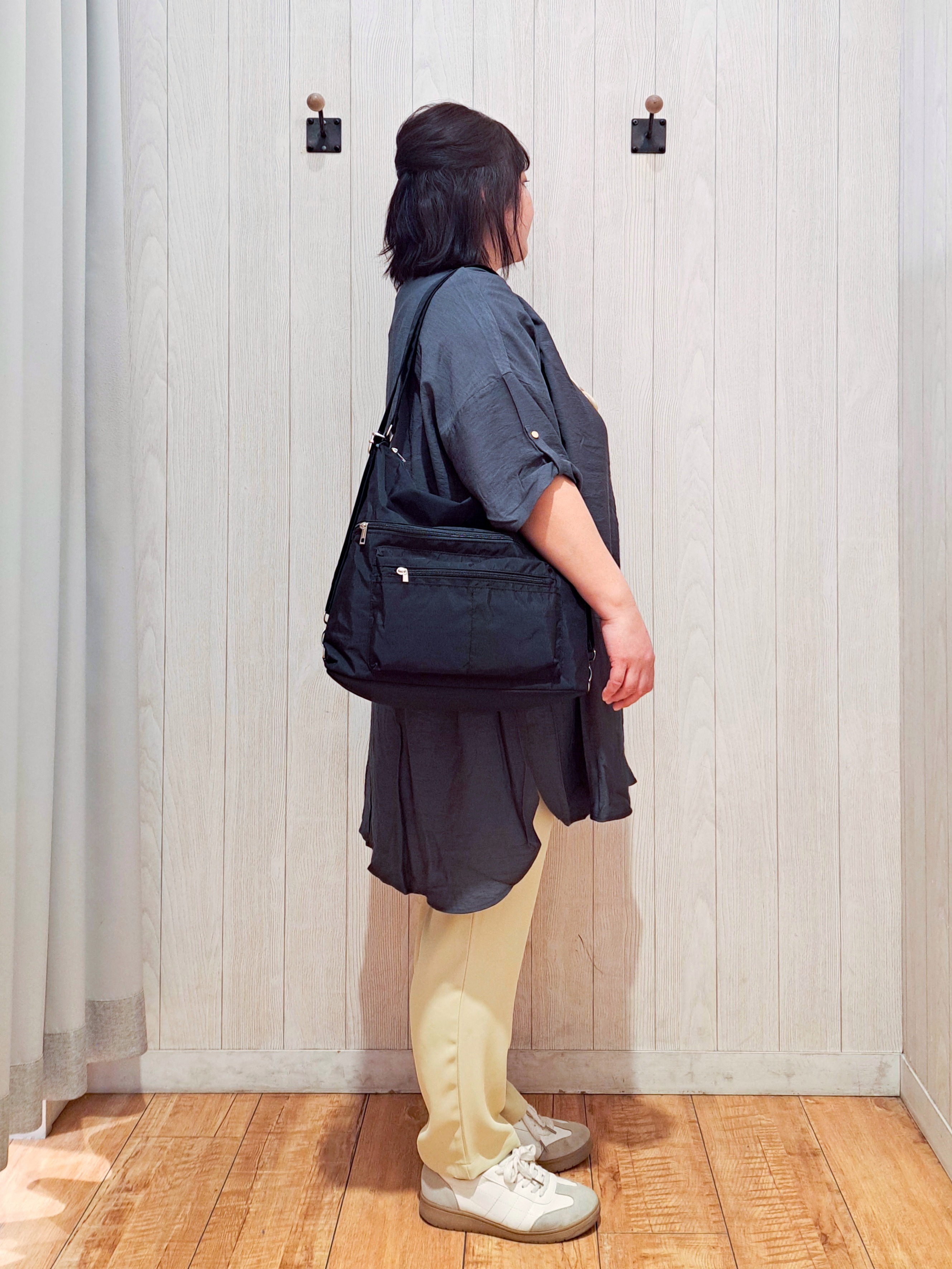 kotomiさんの「SHOO･LA･RUE｜【ひんやり/S-LL/洗濯機可】体型カバー叶える 大人のゆるドルマンチュニック」を使ったコーディネート