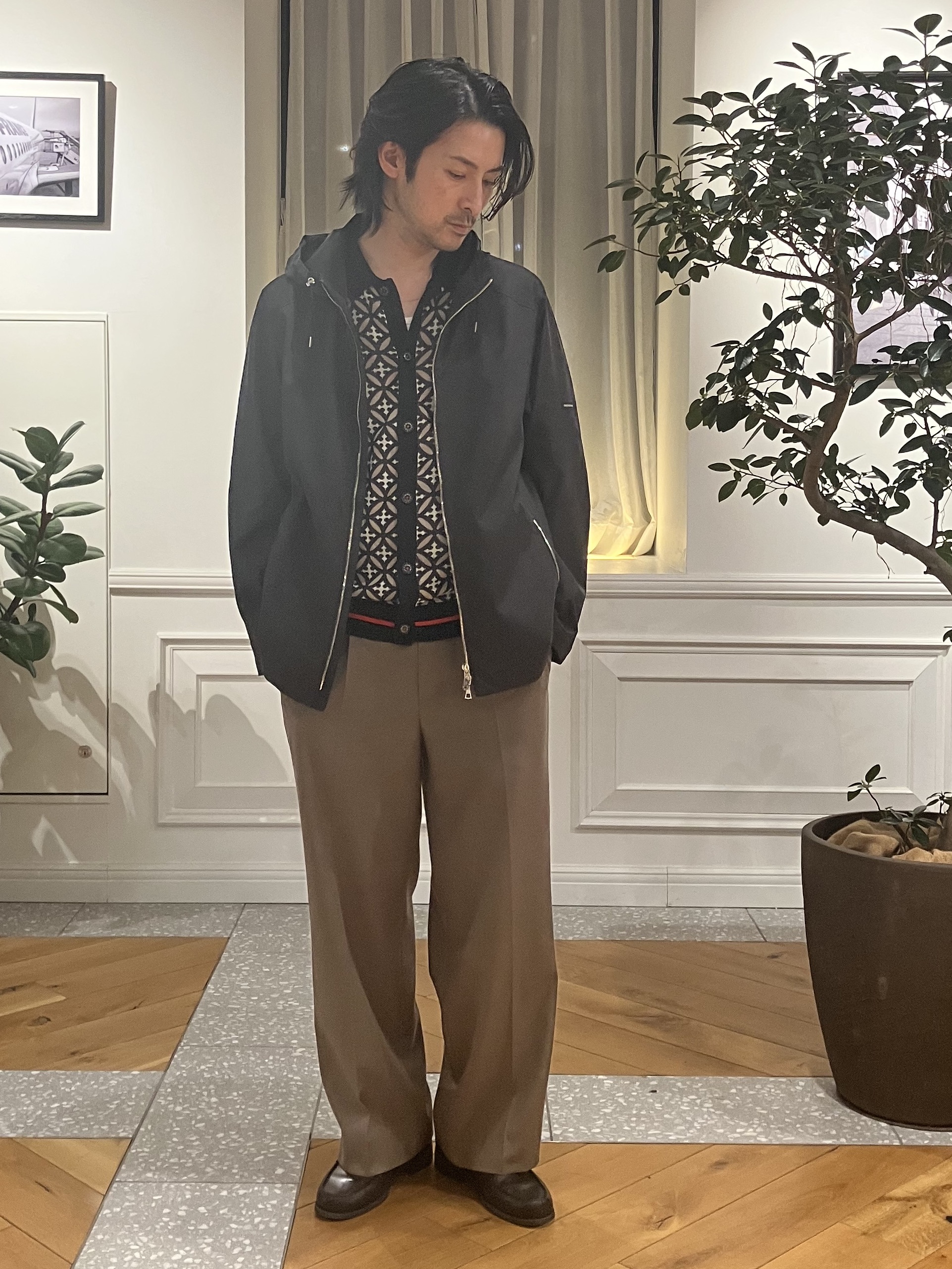 junyaさんの「DRESSTERIOR｜【撥水/透湿素材/ウォッシャブル】LIMONTA ハイスペックパーカー」を使ったコーディネート