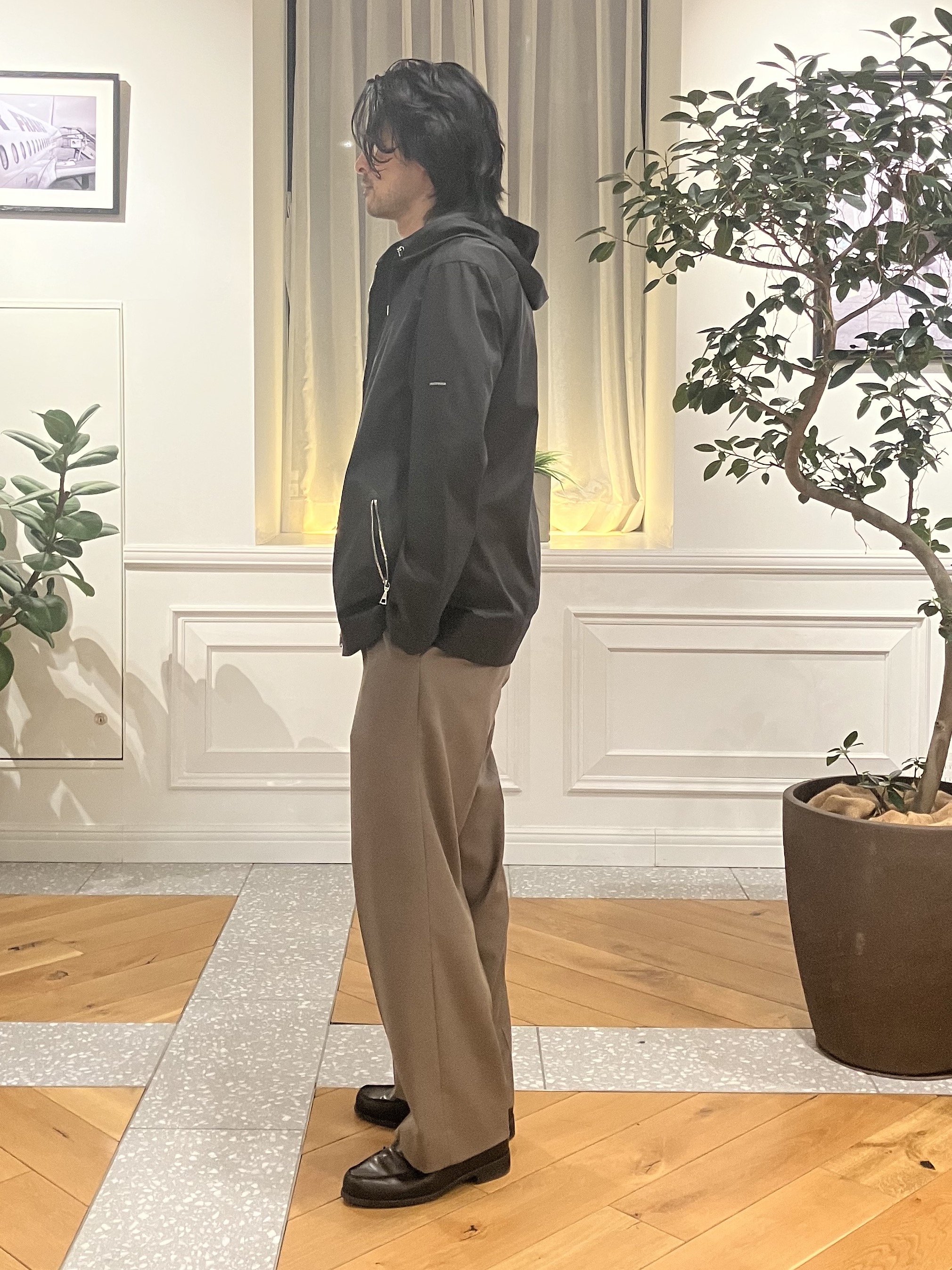 junyaさんの「DRESSTERIOR｜【撥水/透湿素材/ウォッシャブル】LIMONTA ハイスペックパーカー」を使ったコーディネート