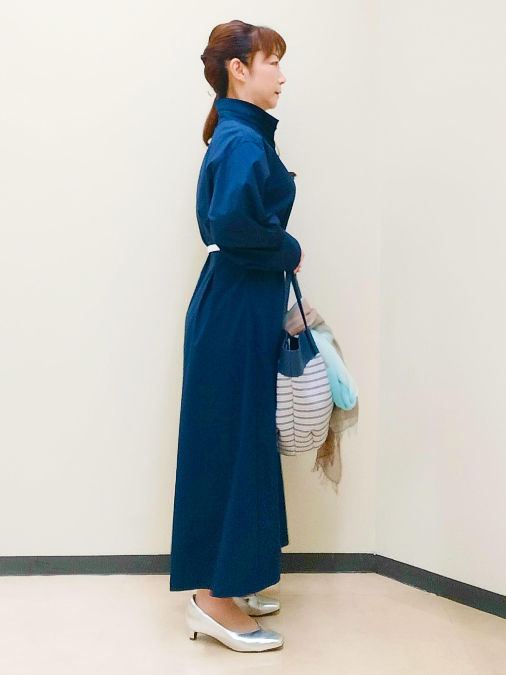 花さんの「Reflect｜タイプライターシャツロングワンピース」を使ったコーディネート