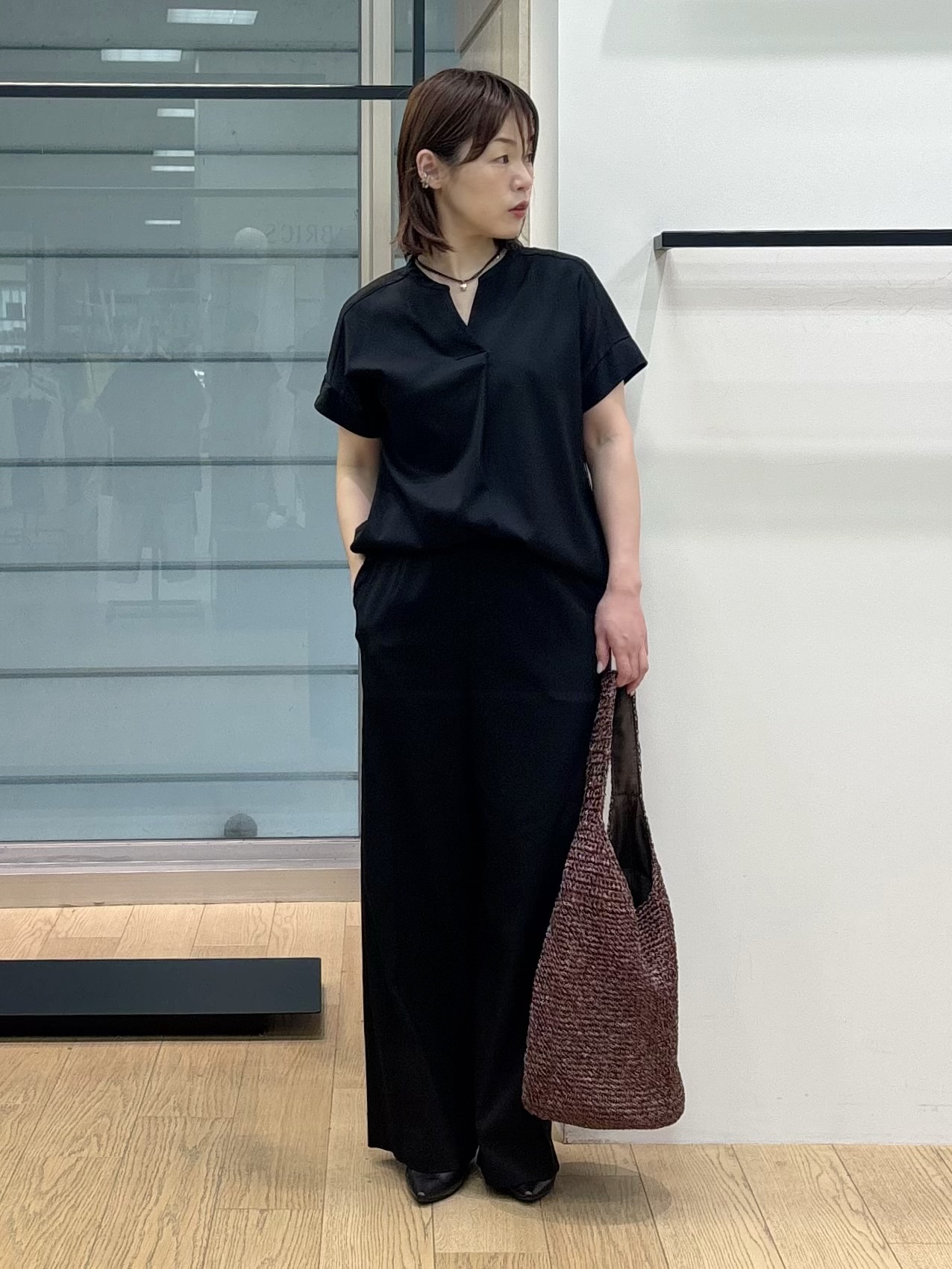 asamiさんの「INDIVI｜【洗える／SETUP可能】スキッパーブラウス」を使ったコーディネート