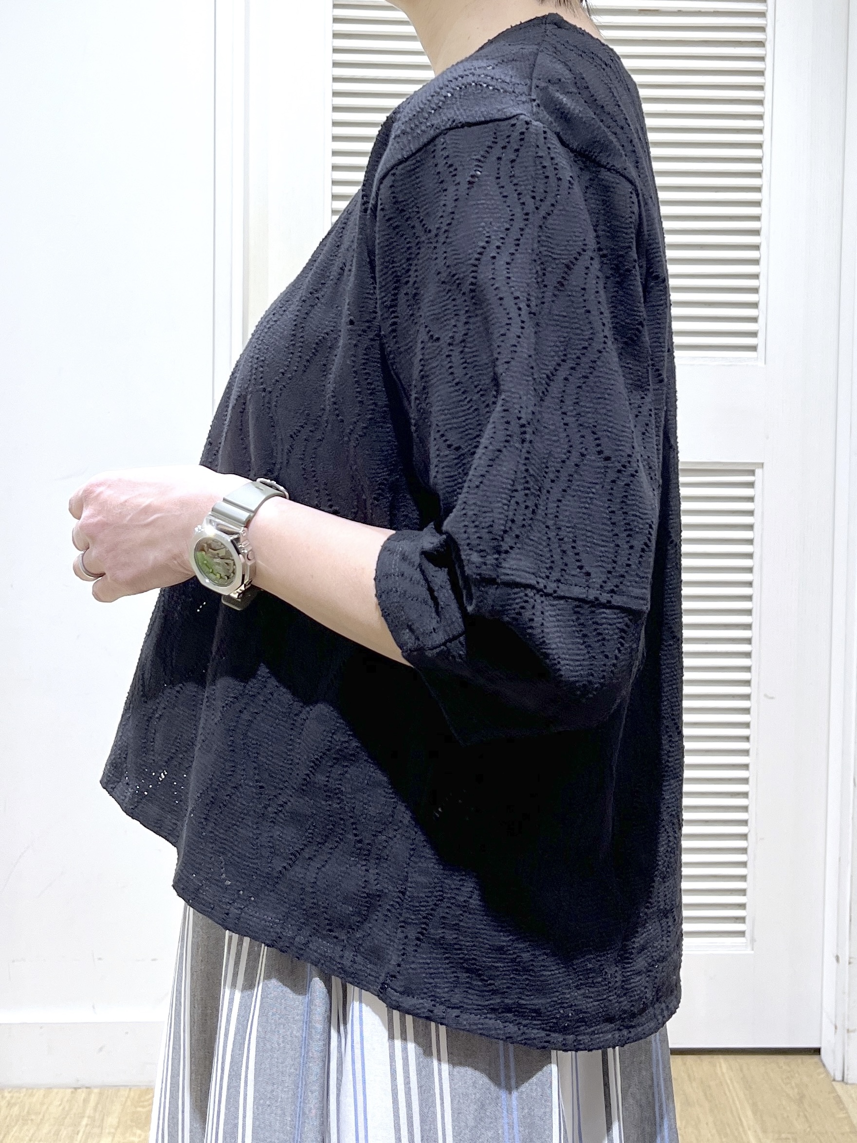 Miyazakiさんの「Dessin｜【洗える】七分袖レースカットソー」を使ったコーディネート