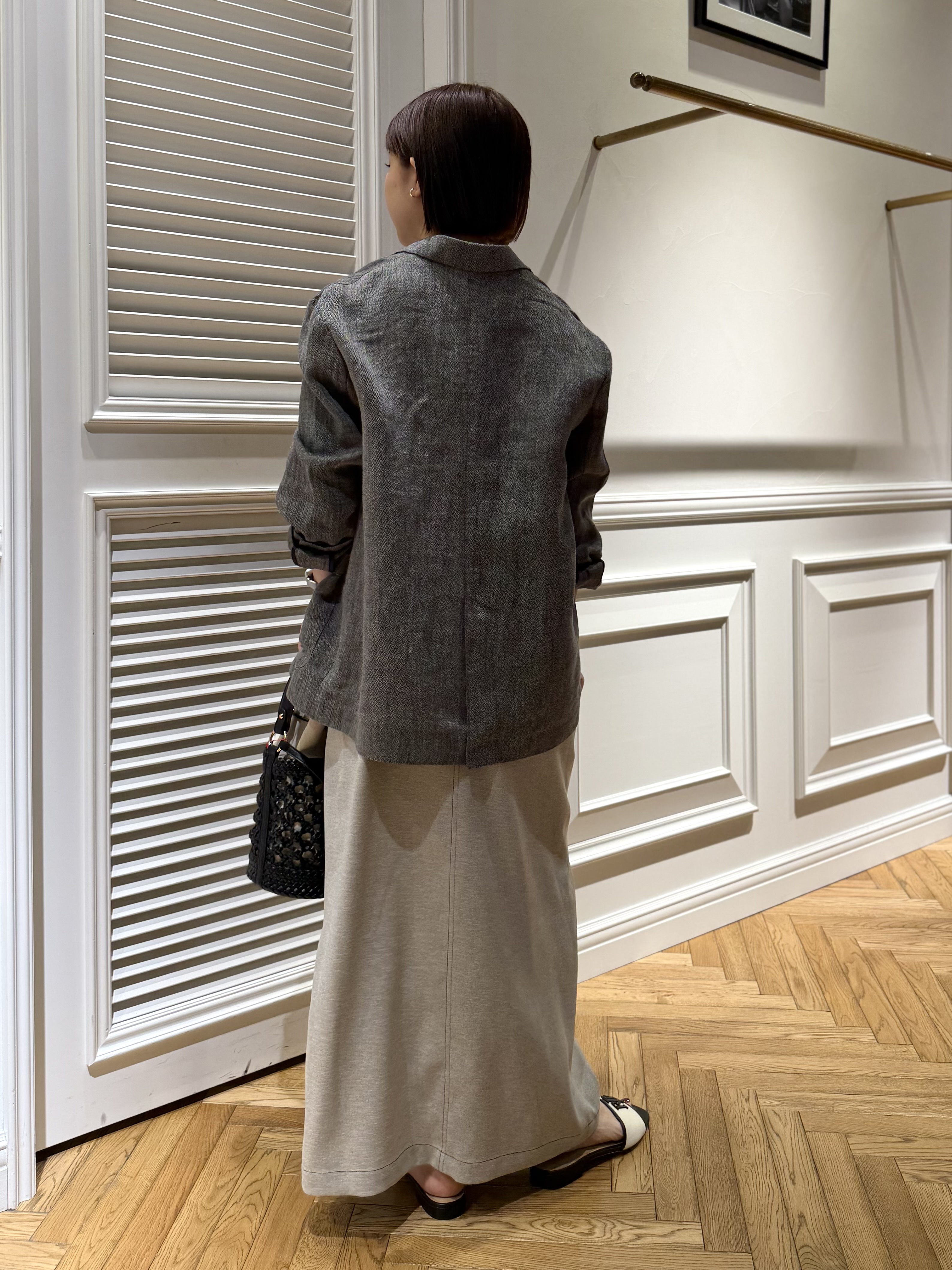 つじ まこさんの「DRESSTERIOR｜【セットアップ可/UVカット/接触冷感/吸水速乾】ウォッシャブル Iラインワンピース」を使ったコーディネート