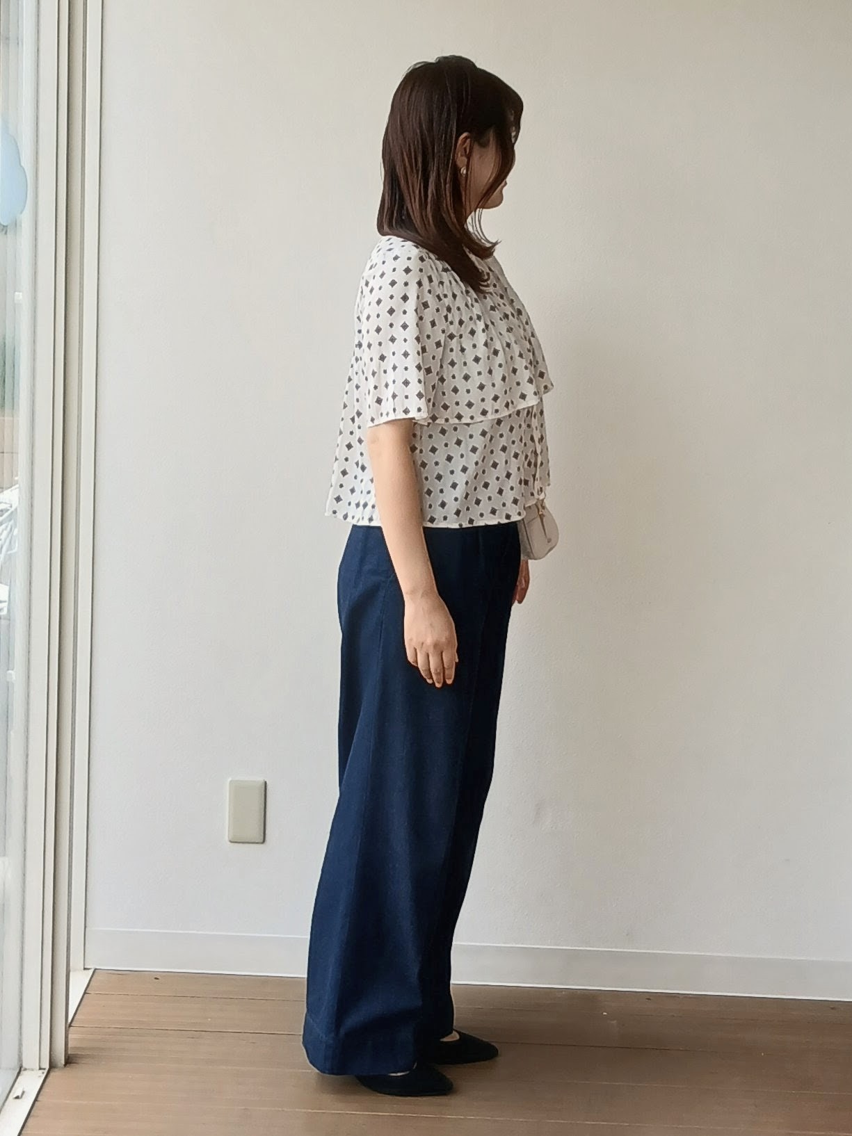 なみきさんの「UNTITLED｜【洗える/きれいめ柄】コモンプリントブラウス」を使ったコーディネート